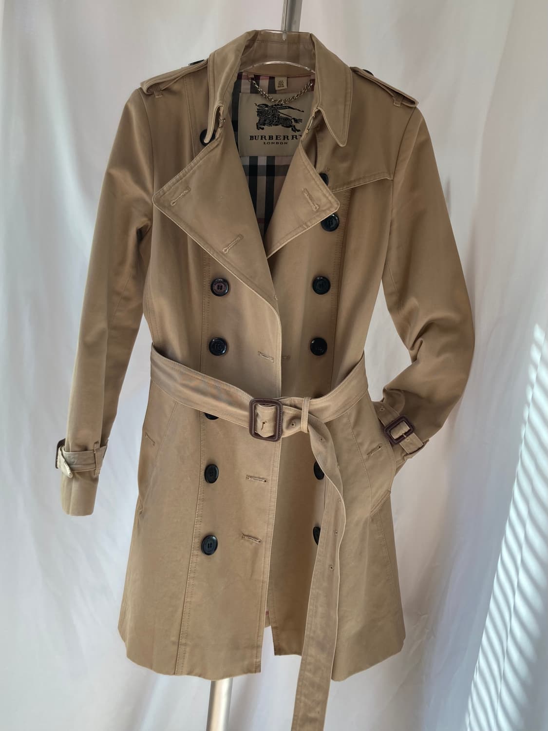 상태좋음) 정품 버버리 런던 여성 트렌치코트 베이지 상품이미지1