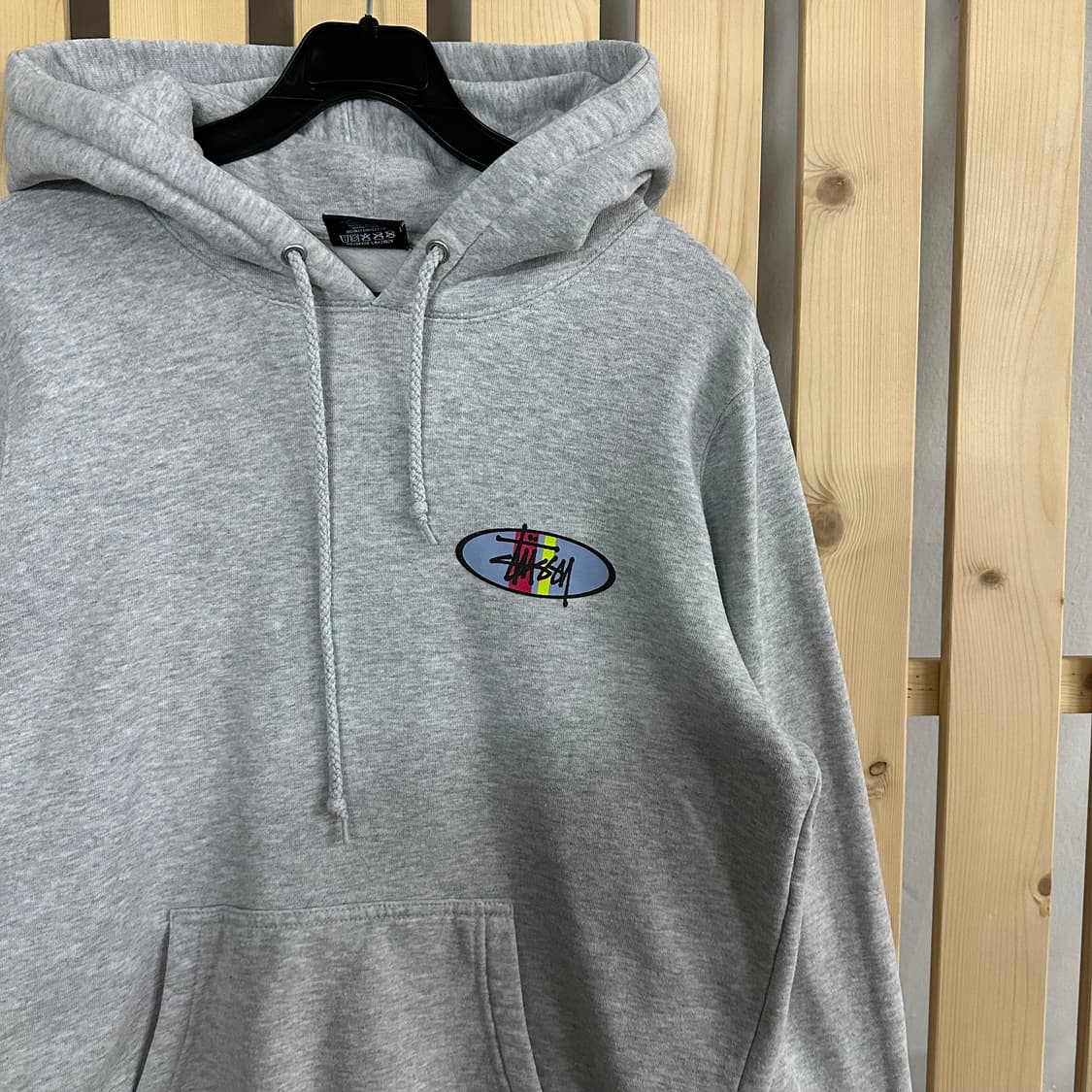 (S) 스투시 그레이 빅로고 후드티 상품이미지5
