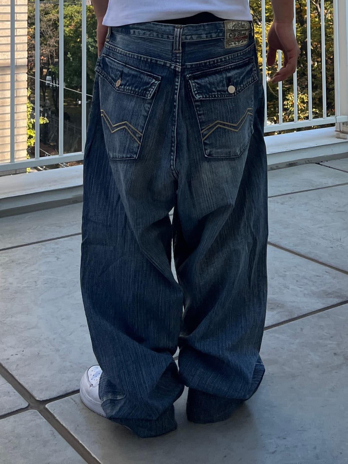 빈티지 백포켓 디테일 힙합팬츠 상품이미지2