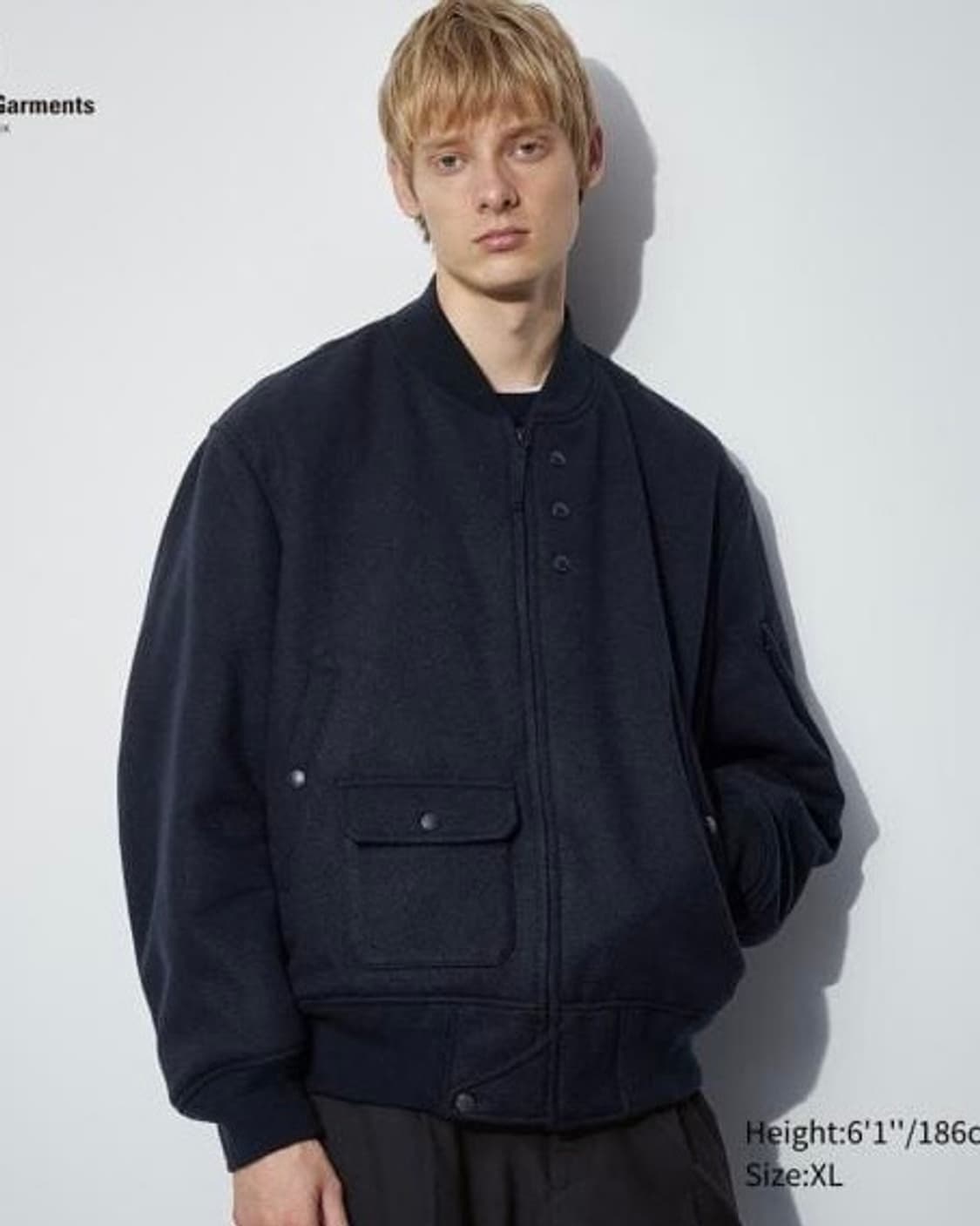 유니클로 엔지니어드 가먼츠 엔가 네이비 남색 블루종 봄버 자켓 3XL 상품이미지5