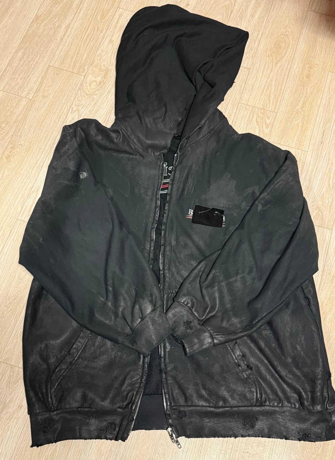 (XL) 발렌시아가 개퍼 후드집업 스몰핏  상품이미지1