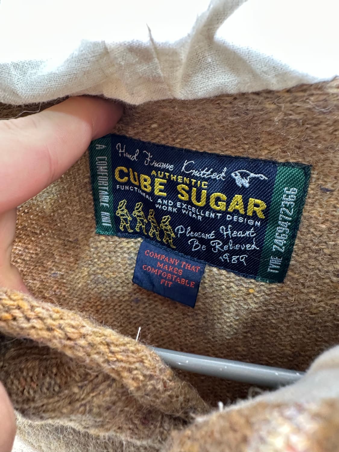 cube sugar 니트 후드자켓 상품이미지5