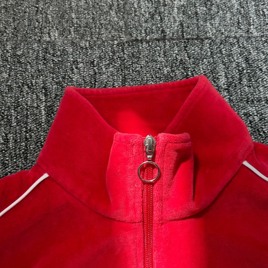 널디 레드 벨벳 트랙탑 져지 상품이미지5