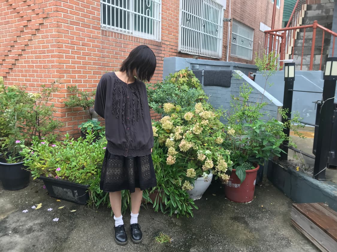 Vintage frill blouse 상품이미지4
