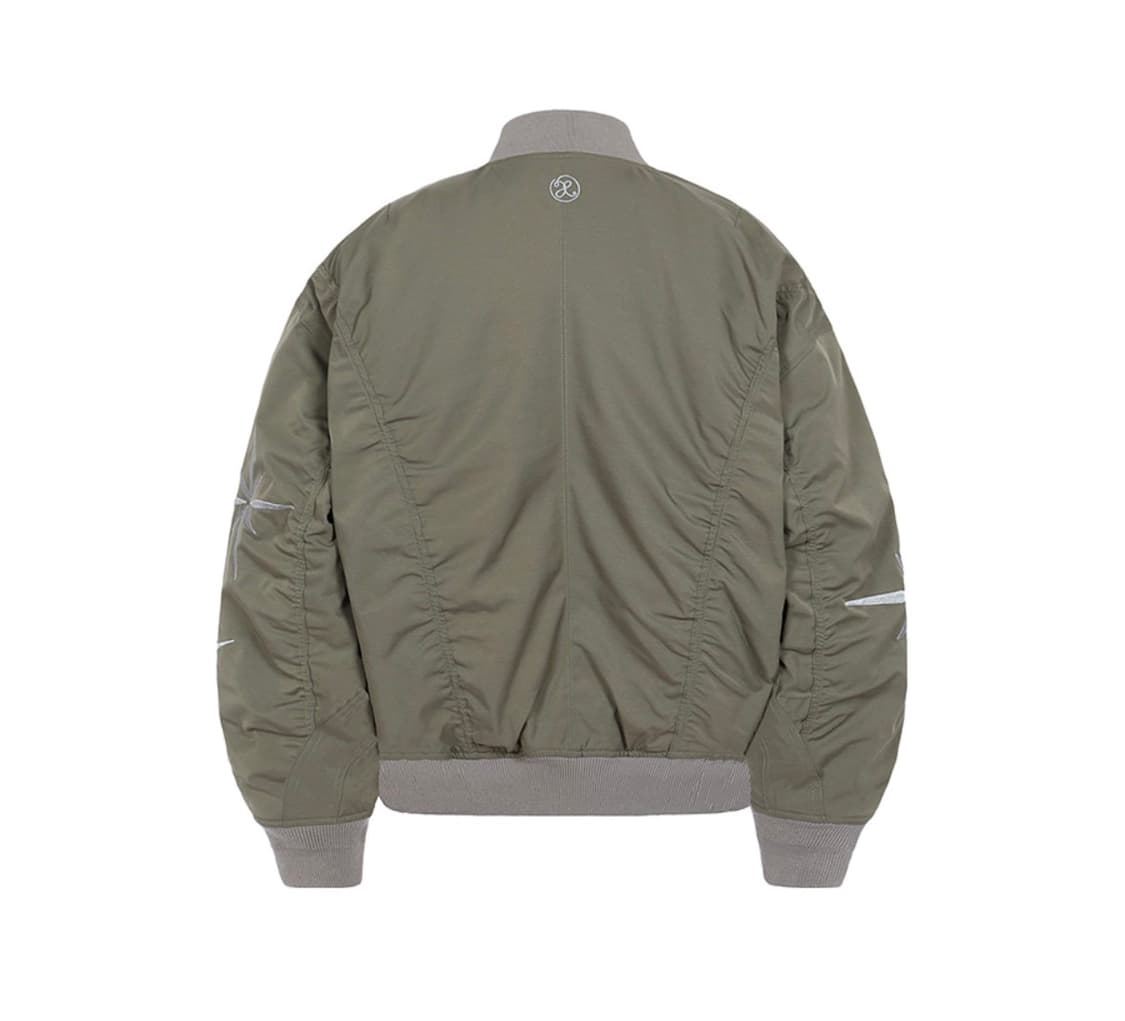 XJ107 인시전 셔링 MA-1 자켓 (KHAKI) 상품이미지2