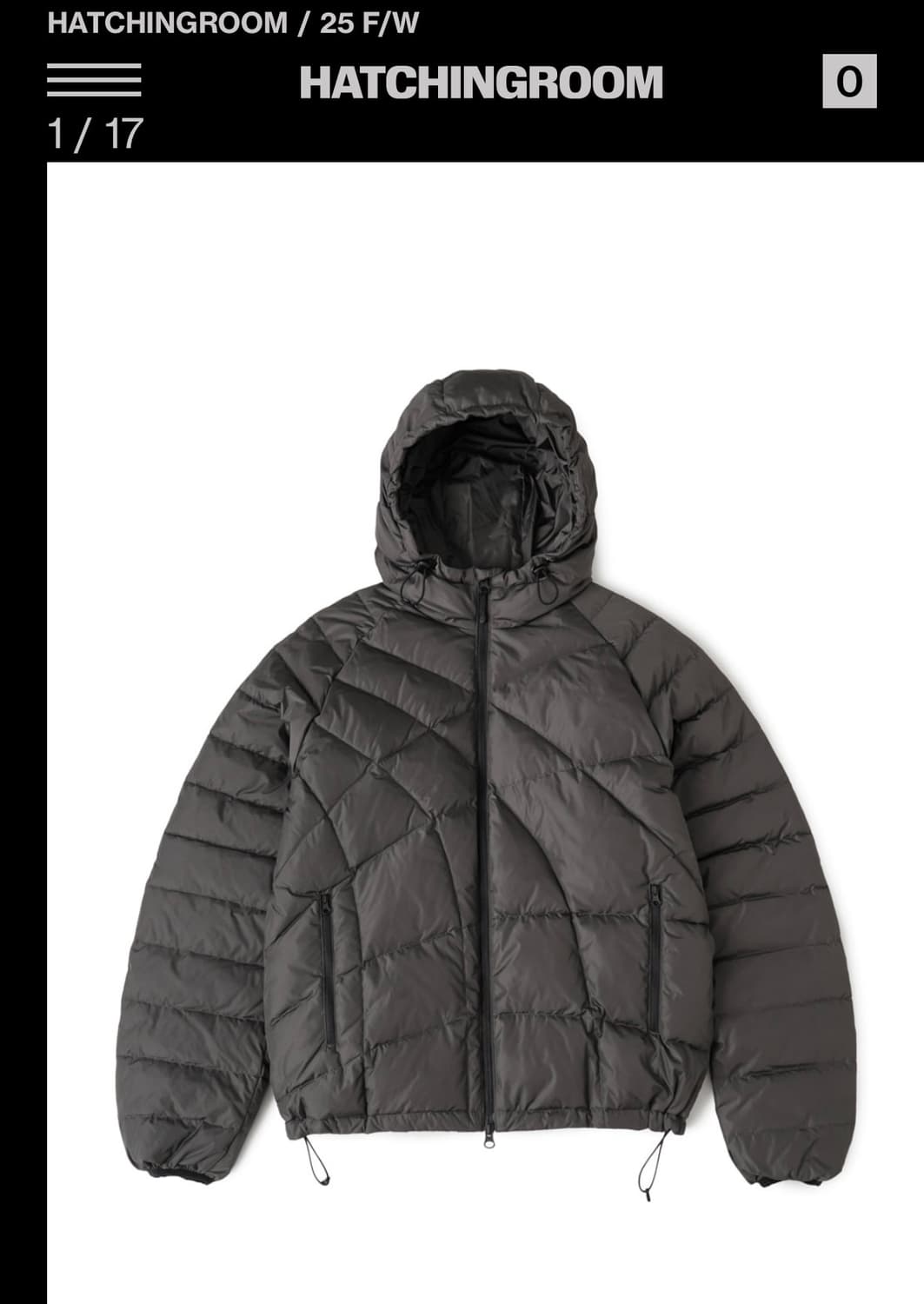 25FW Web Goose Down Puffer Jacket Mud차콜 상품이미지2