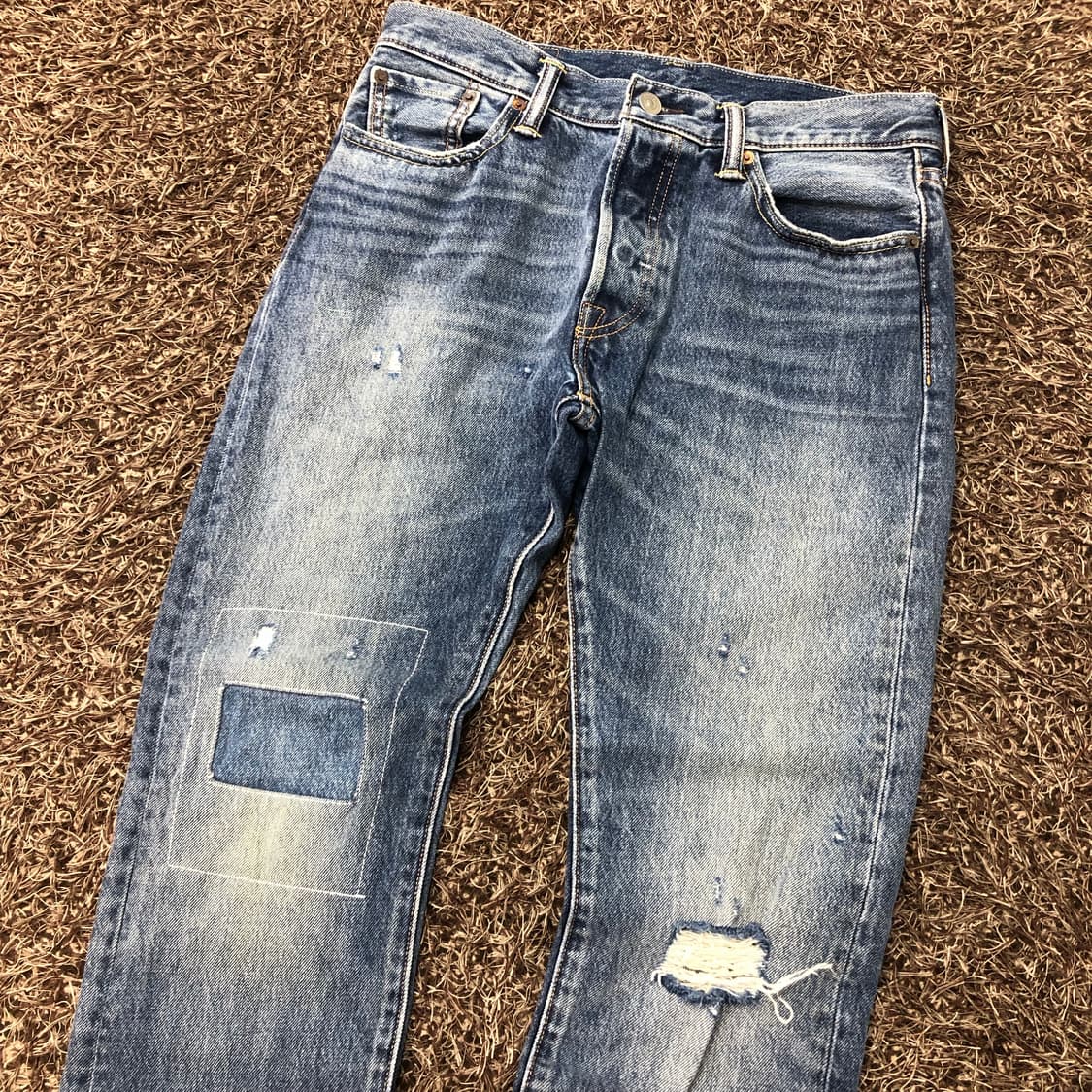 리바이스 501 패치워크 워싱 데님 팬츠 상품이미지3