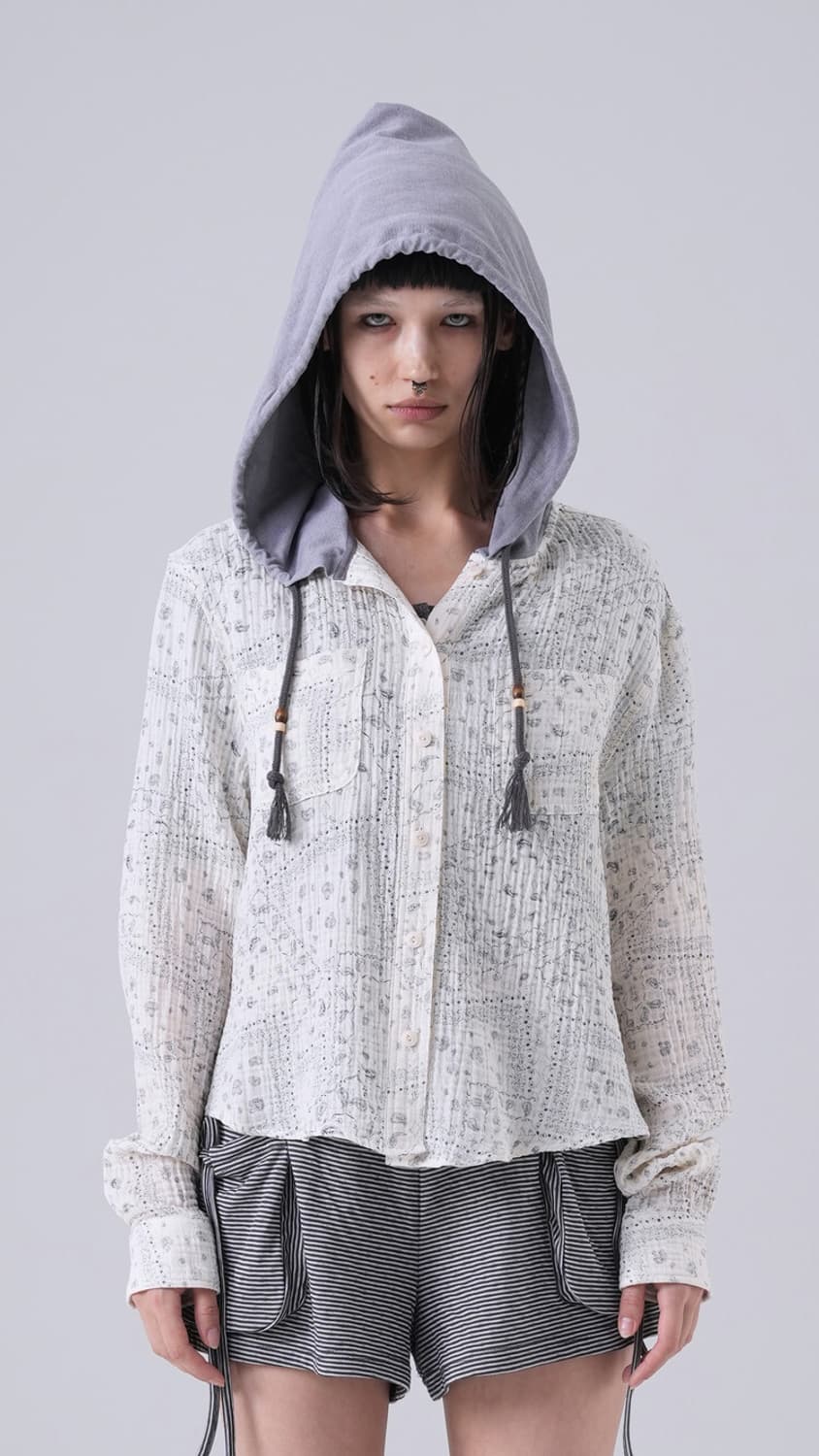 텐스댄스 Soft hooded cardigan navy (공홈 품절) 상품이미지1