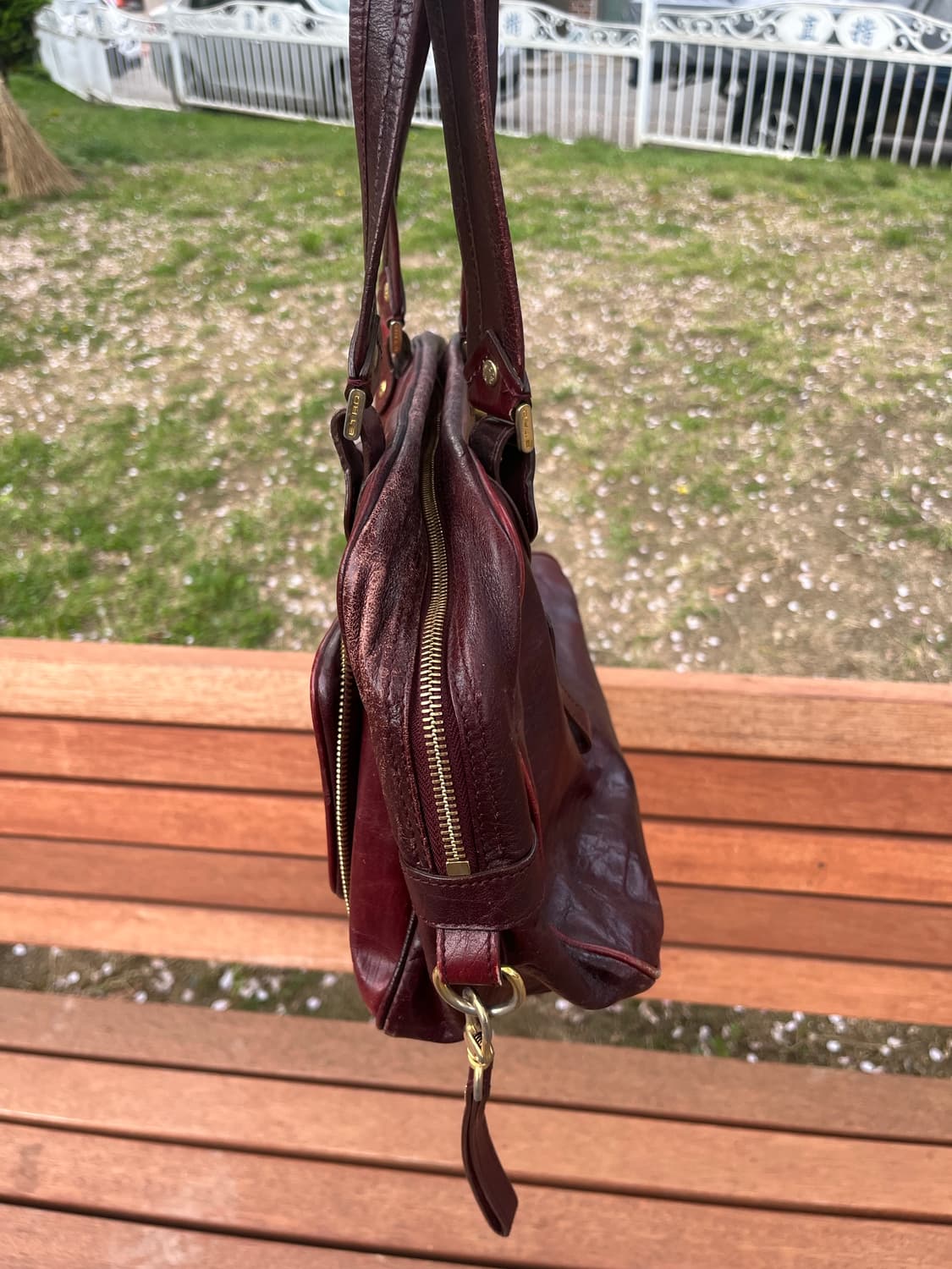 이탈리아 제작 하이엔드 레더, ETRO 버건디 토트백 ✨ 상품이미지8