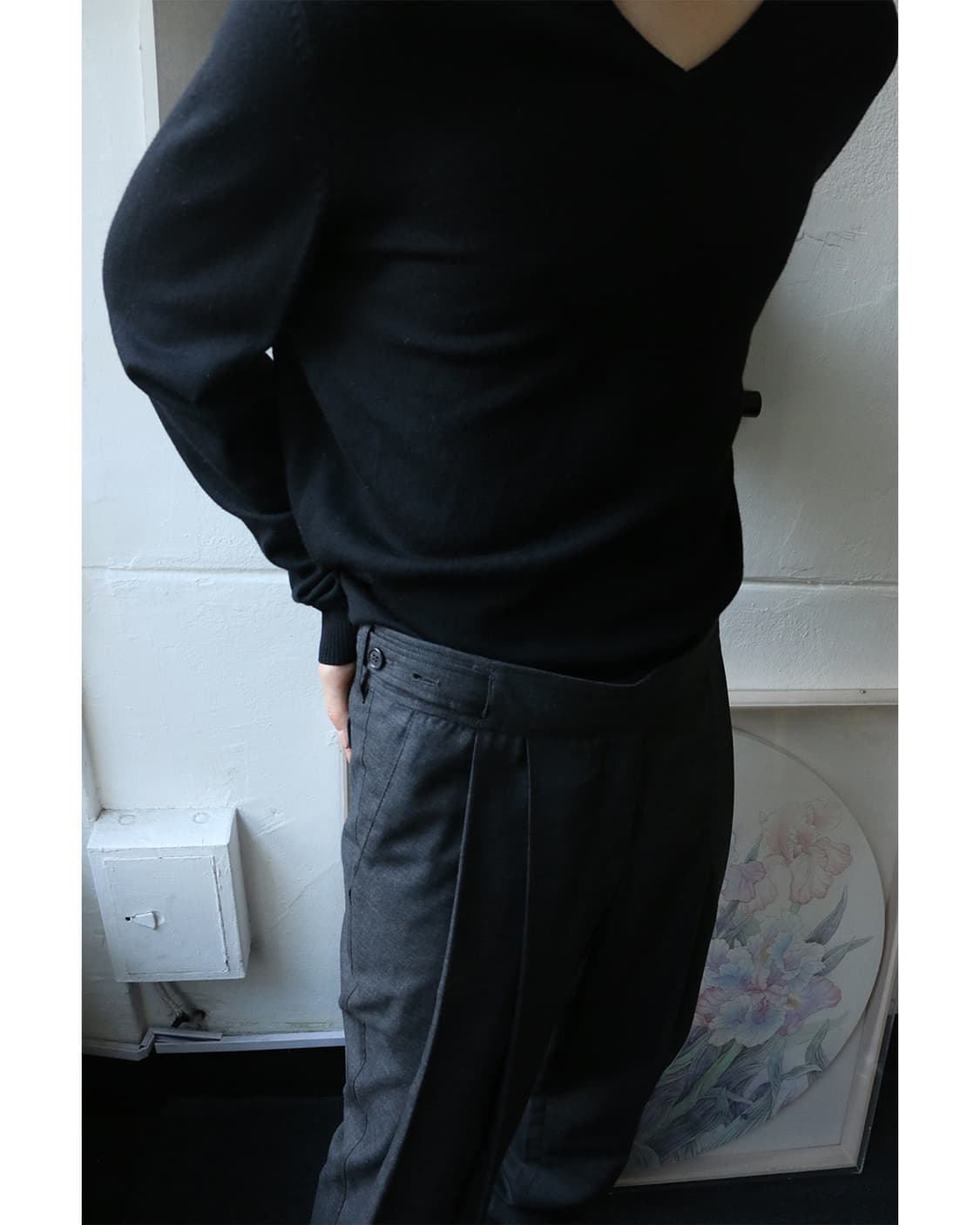 크리스 반 아쉐 울 핀턱 트라우저 상품이미지4