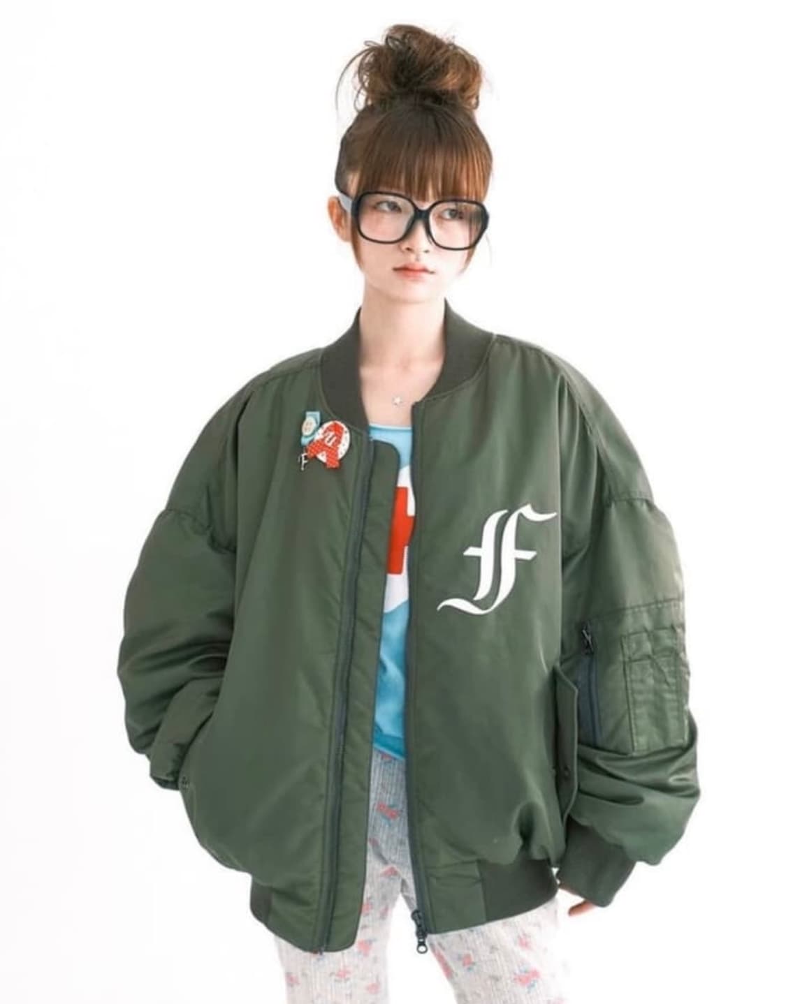 샵 페어리 봄버 자켓 카키 상품이미지1