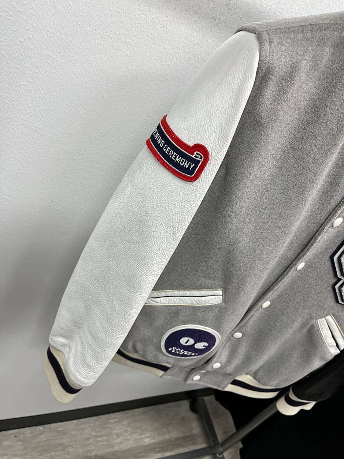 여) 오프닝세레모니 레더 바시티 자켓  상품이미지8