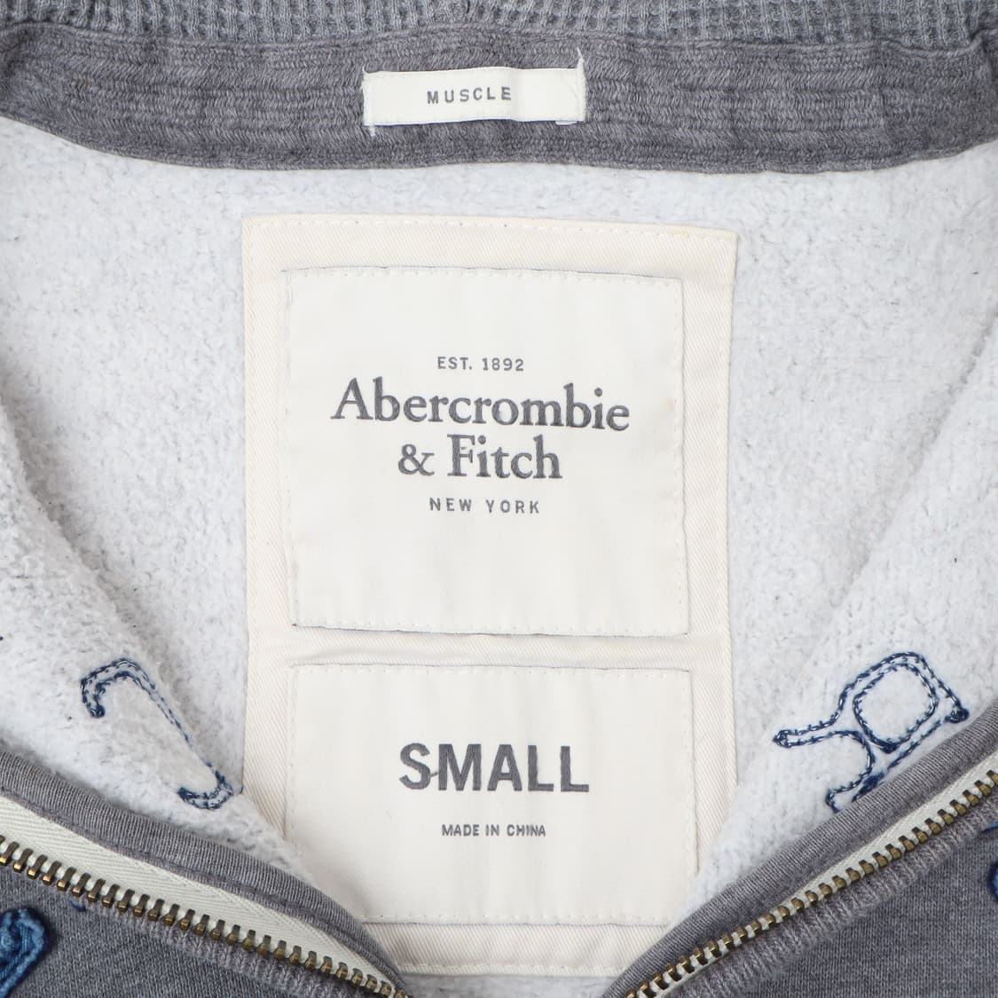 아베크롬비 아치 로고 헤비 후드집업 상품이미지8