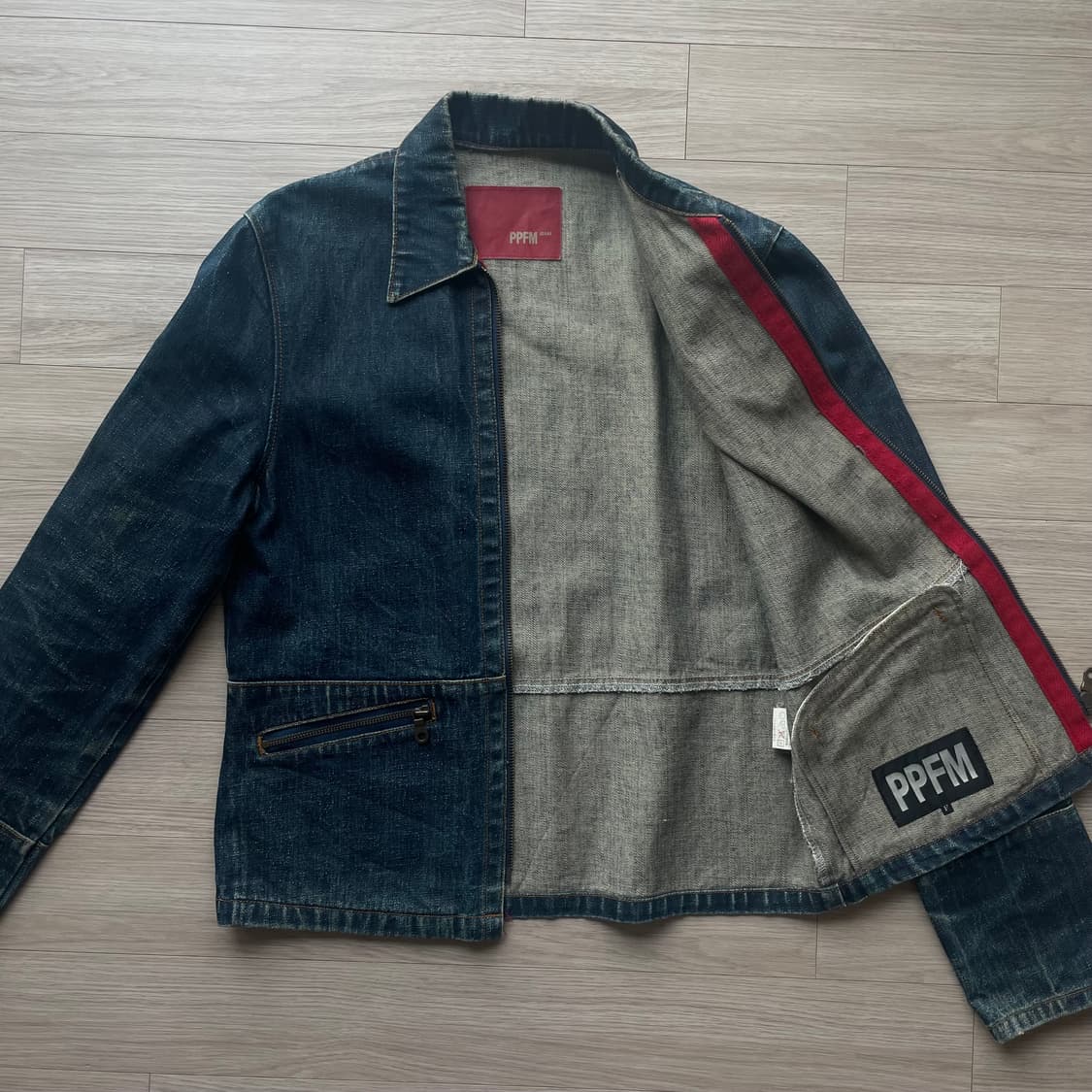 일본 빈티지 PPFM 워싱 데님 집업 자켓 청자켓 상품이미지4