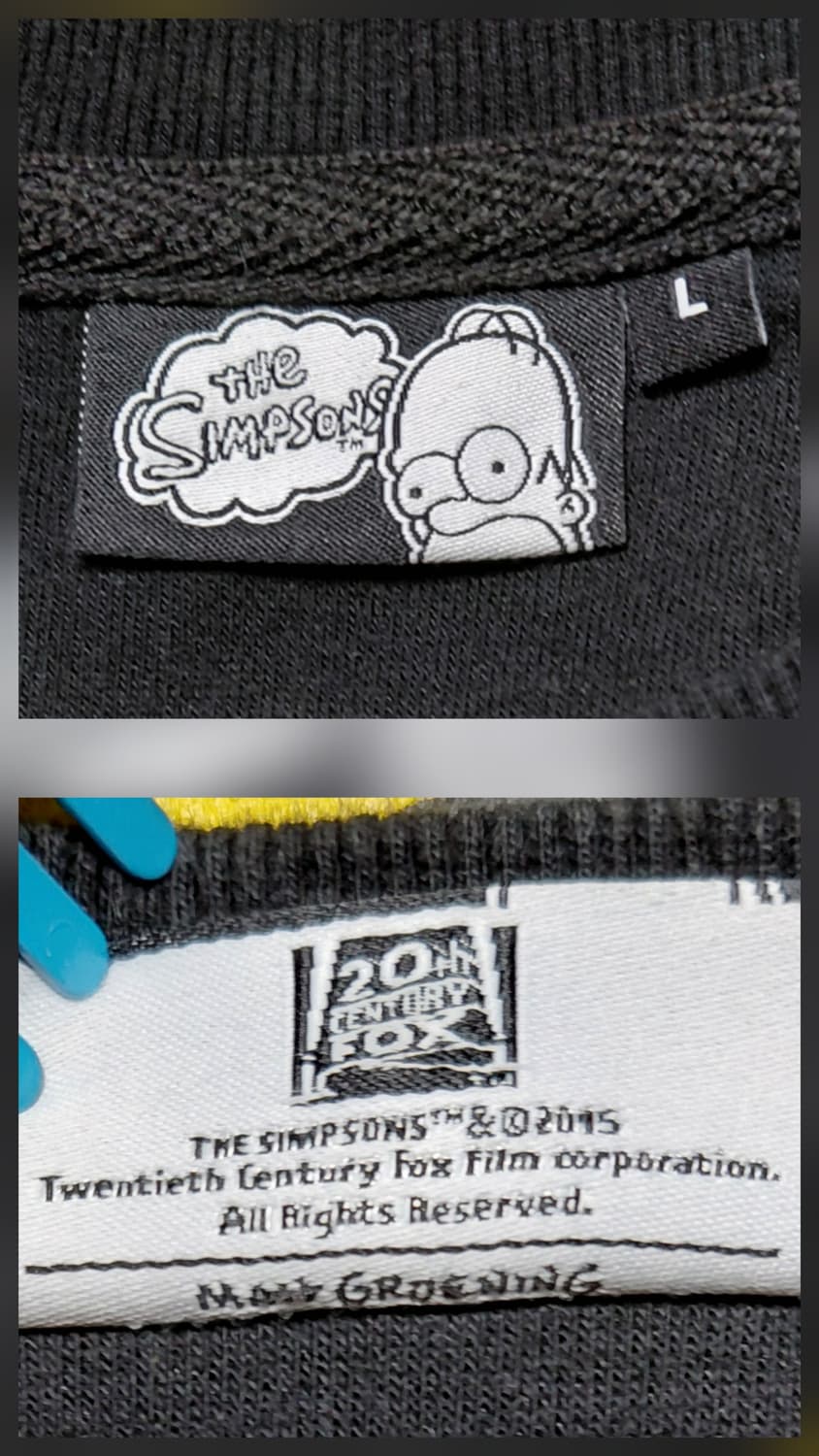 [정품/L] 심슨 가족 바트 심슨 올오버 패턴 반팔 티셔츠 상품이미지5