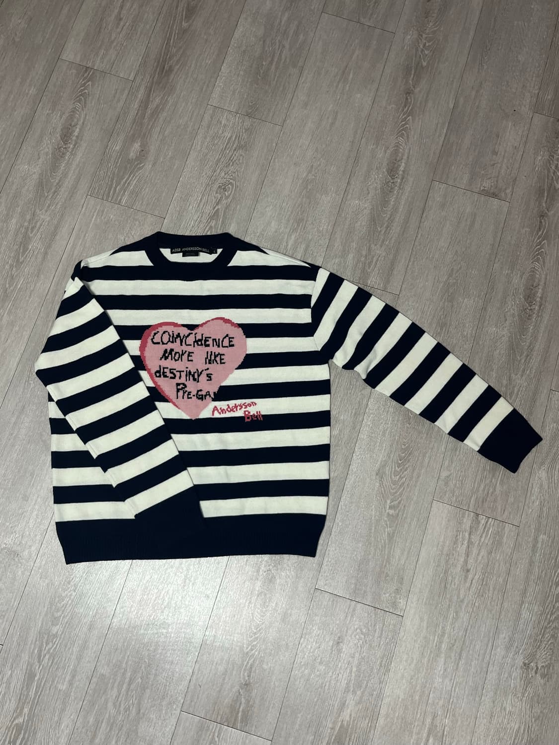 Andersson Bell Heart Sweater Navy Stripe 상품이미지2