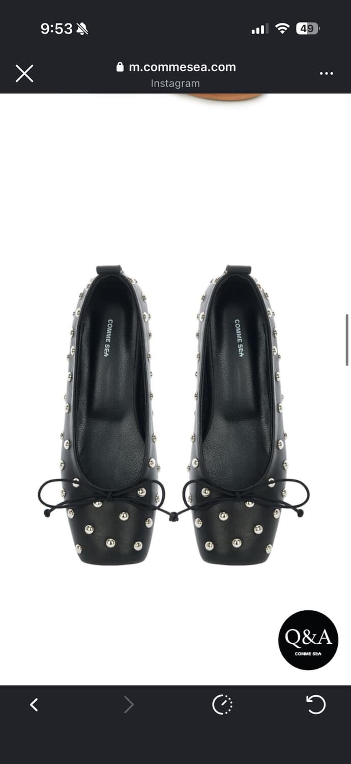 꼼시아 commesea Stud Ballerina Flats 상품이미지1