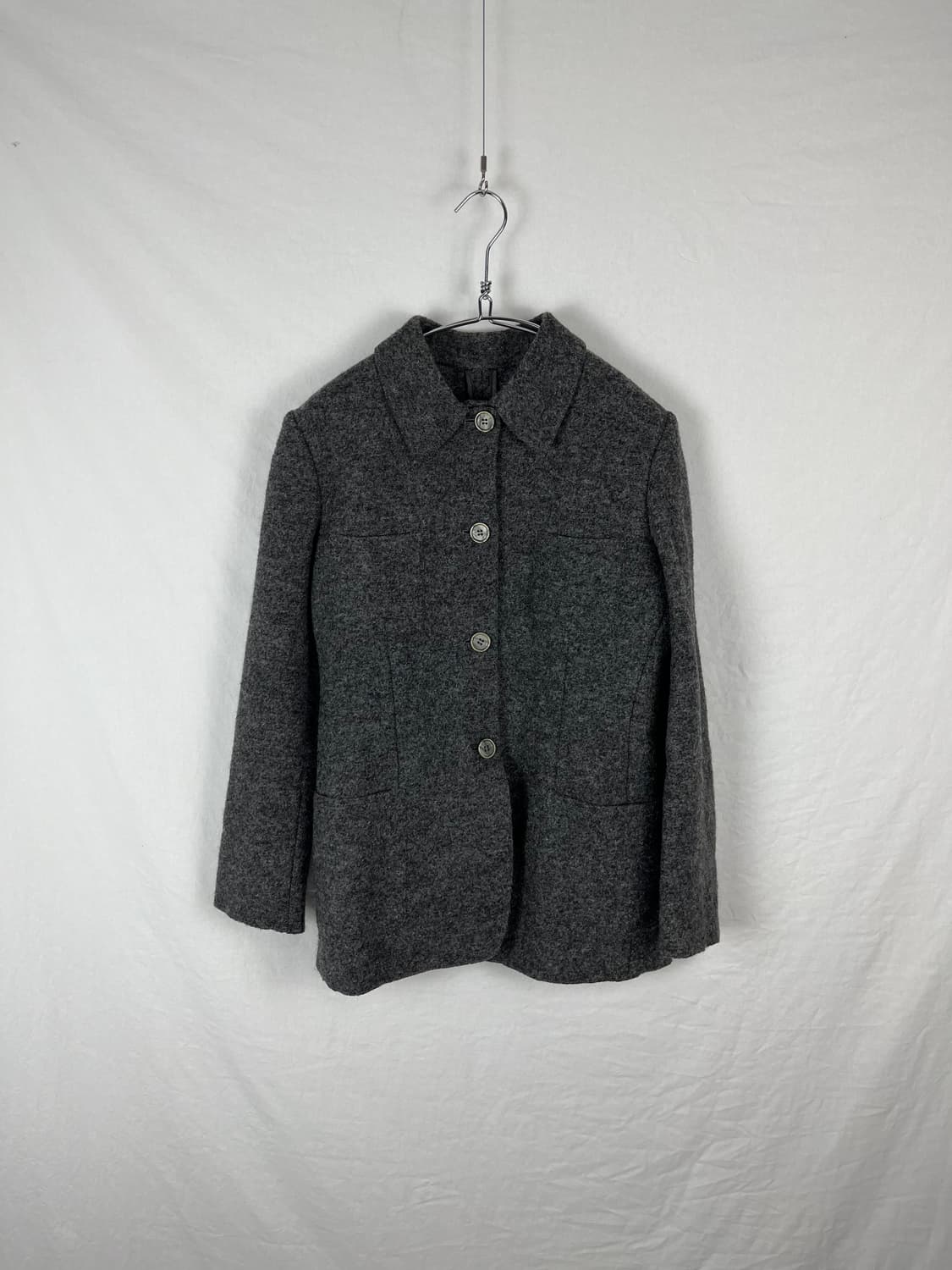 Vintage (maede in Italy) 울 셔츠 자켓  상품이미지4