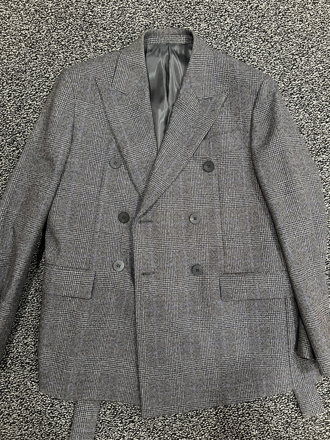 우영미 19fw 명작 메인체크 셋업 더블, 턴업 46/46 상품이미지1