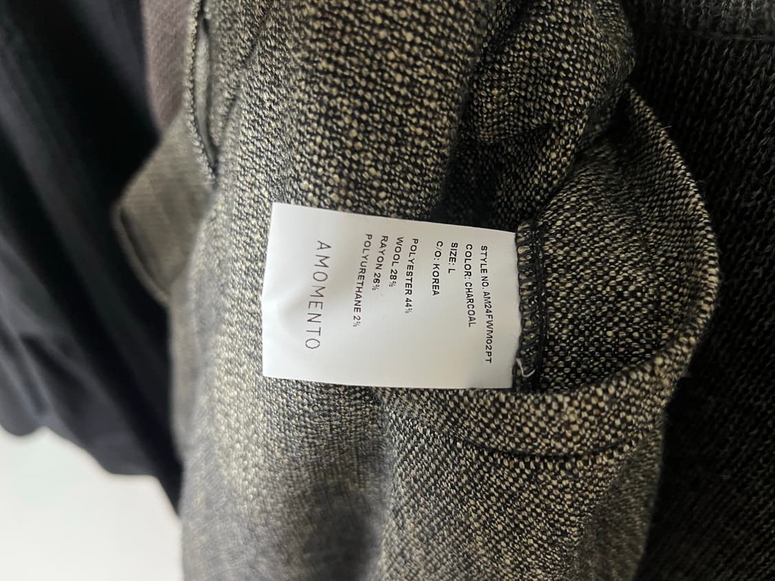 아모멘토 트위드 와이드 팬츠 L(WOOL TWEED WIDE PANTS) 상품이미지5