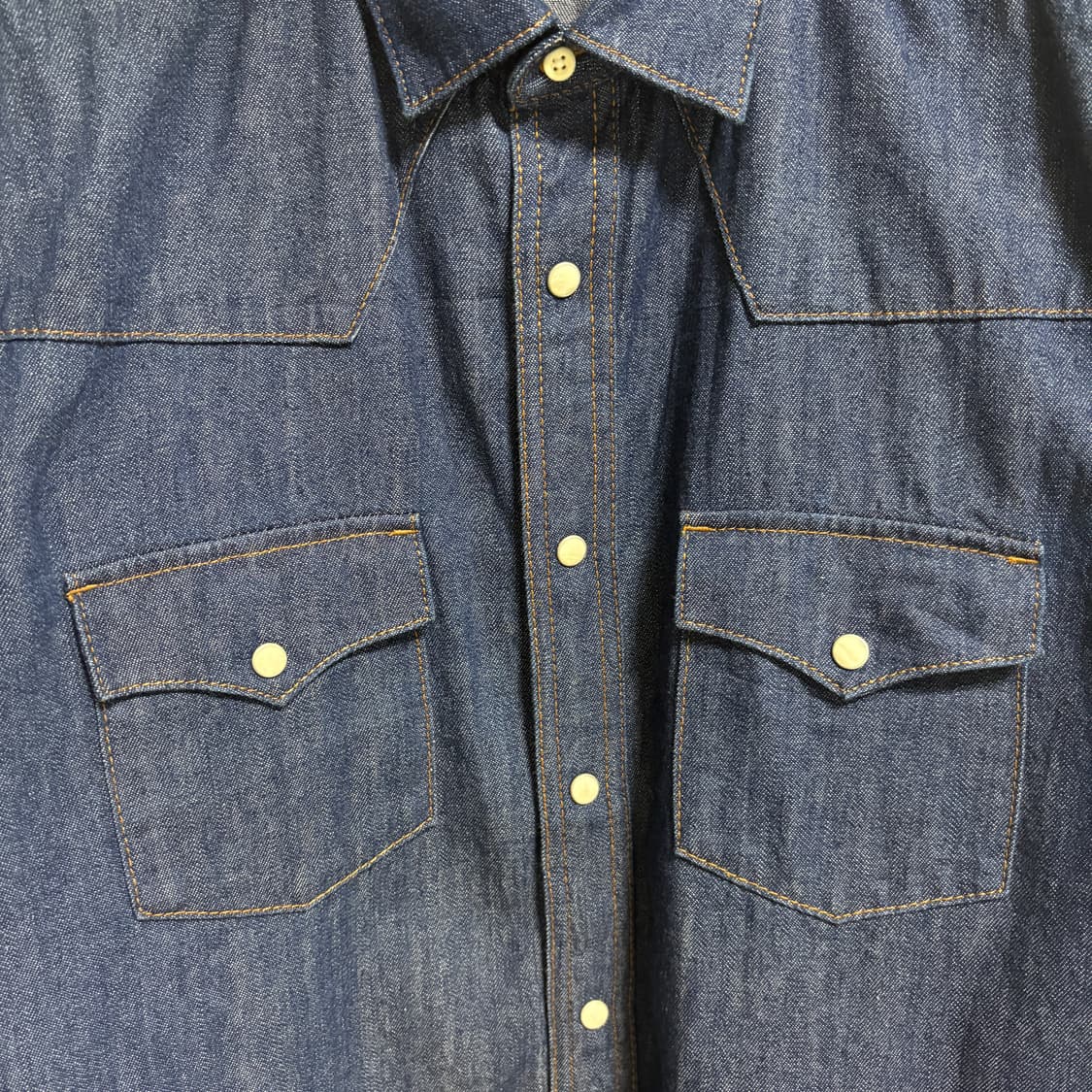 지유 데님 웨스턴 셔츠 / 블루, L 상품이미지5