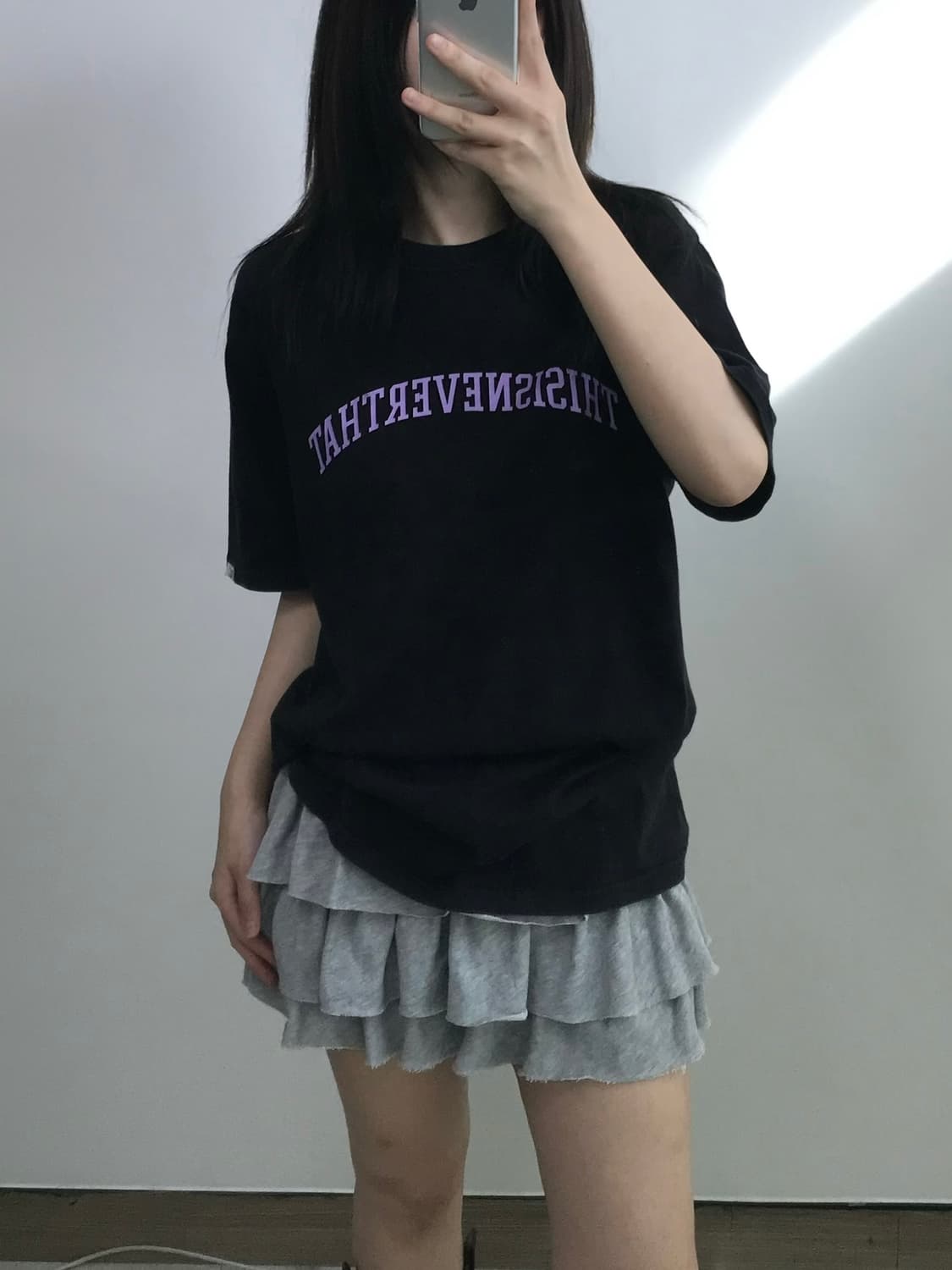 디스이즈네버댓 스펠아웃 블랙 반팔 티셔츠 상품이미지1