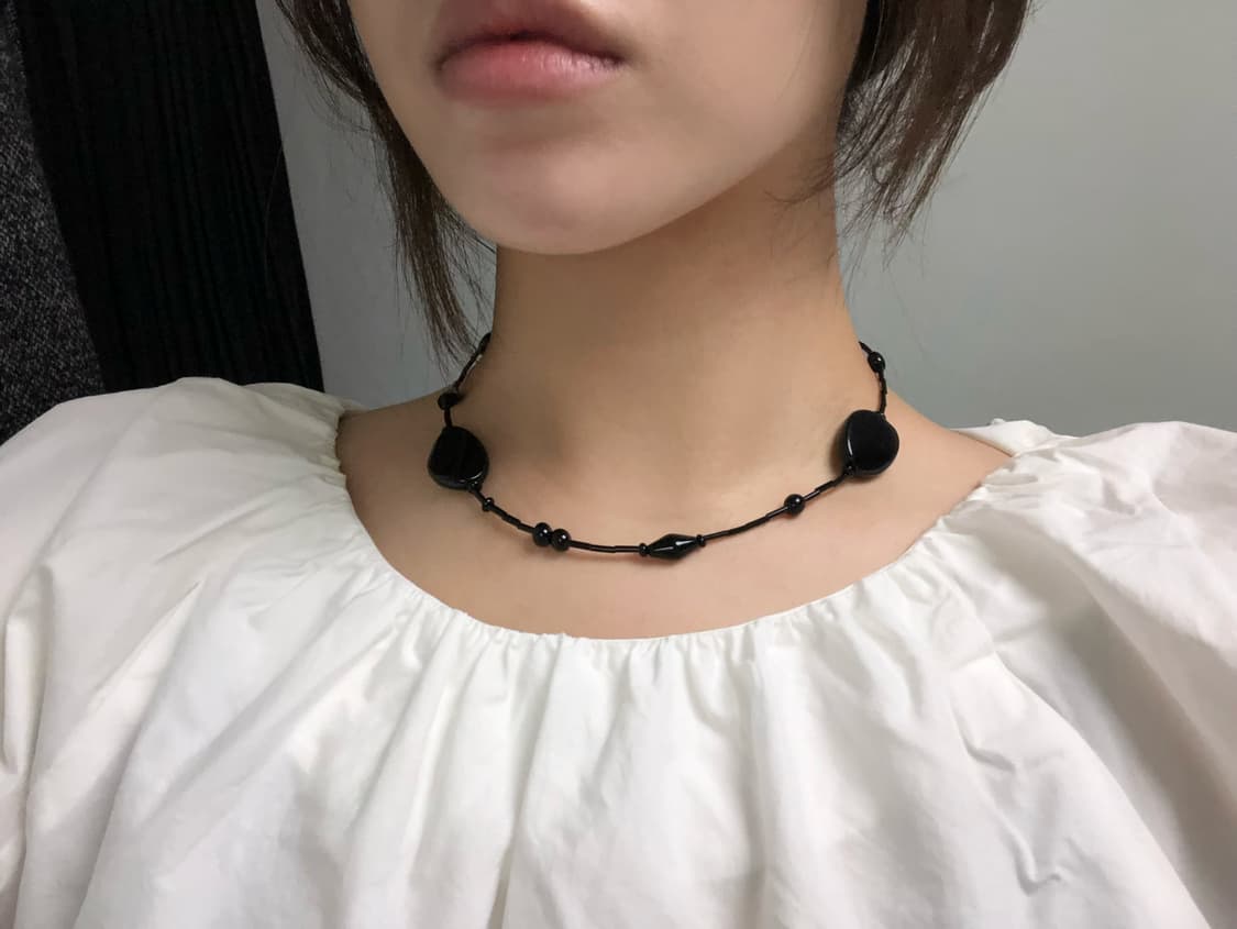 오닉스 비즈 목걸이 상품이미지1