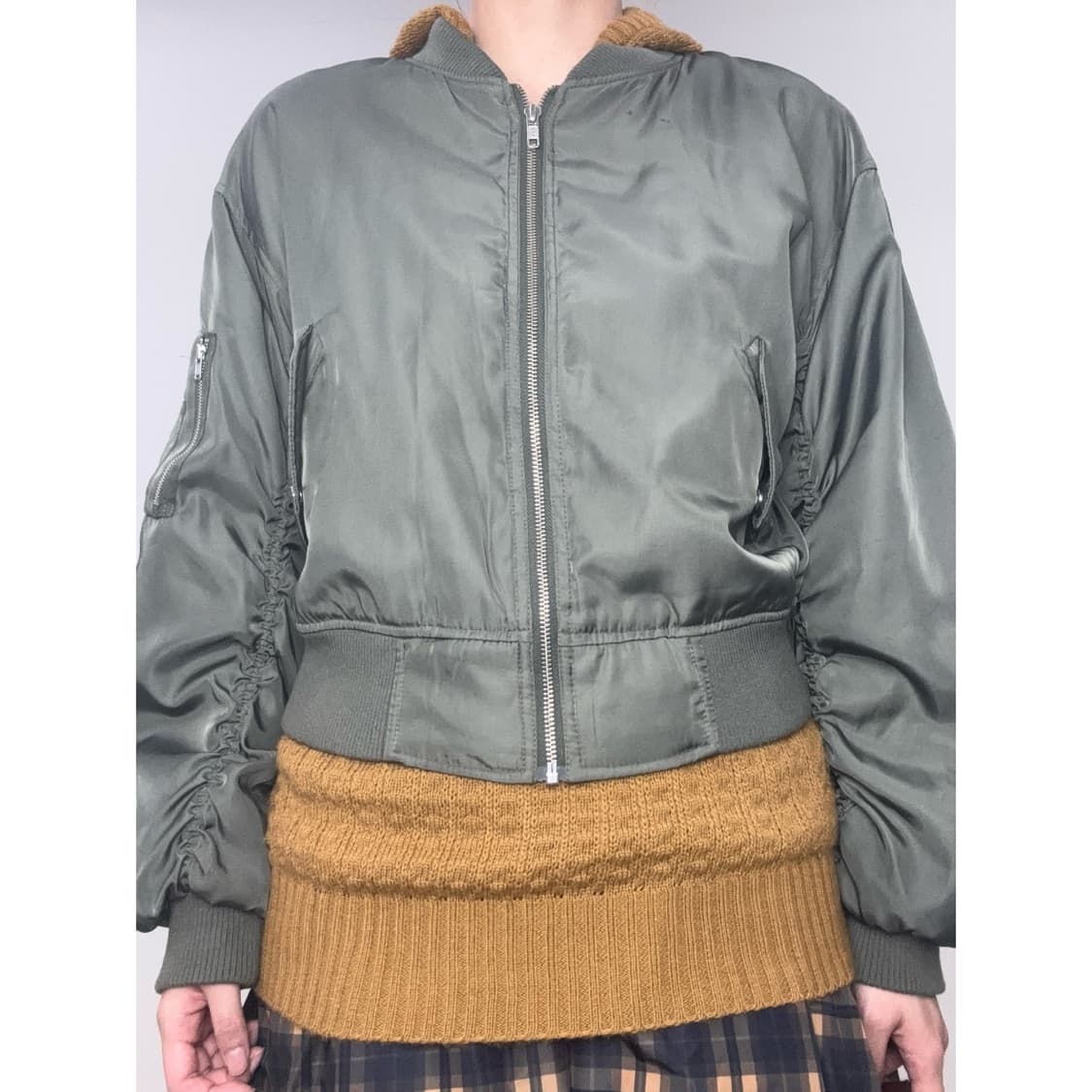 빈티지 카키 블루종 MA1 자켓 상품이미지1