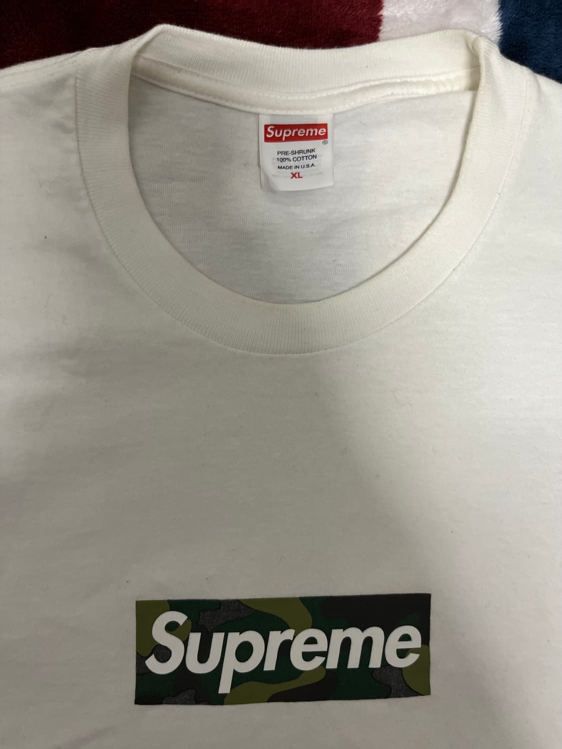 슈프림 23FW 박스로고 카모 반팔티 XL 정품 상품이미지3