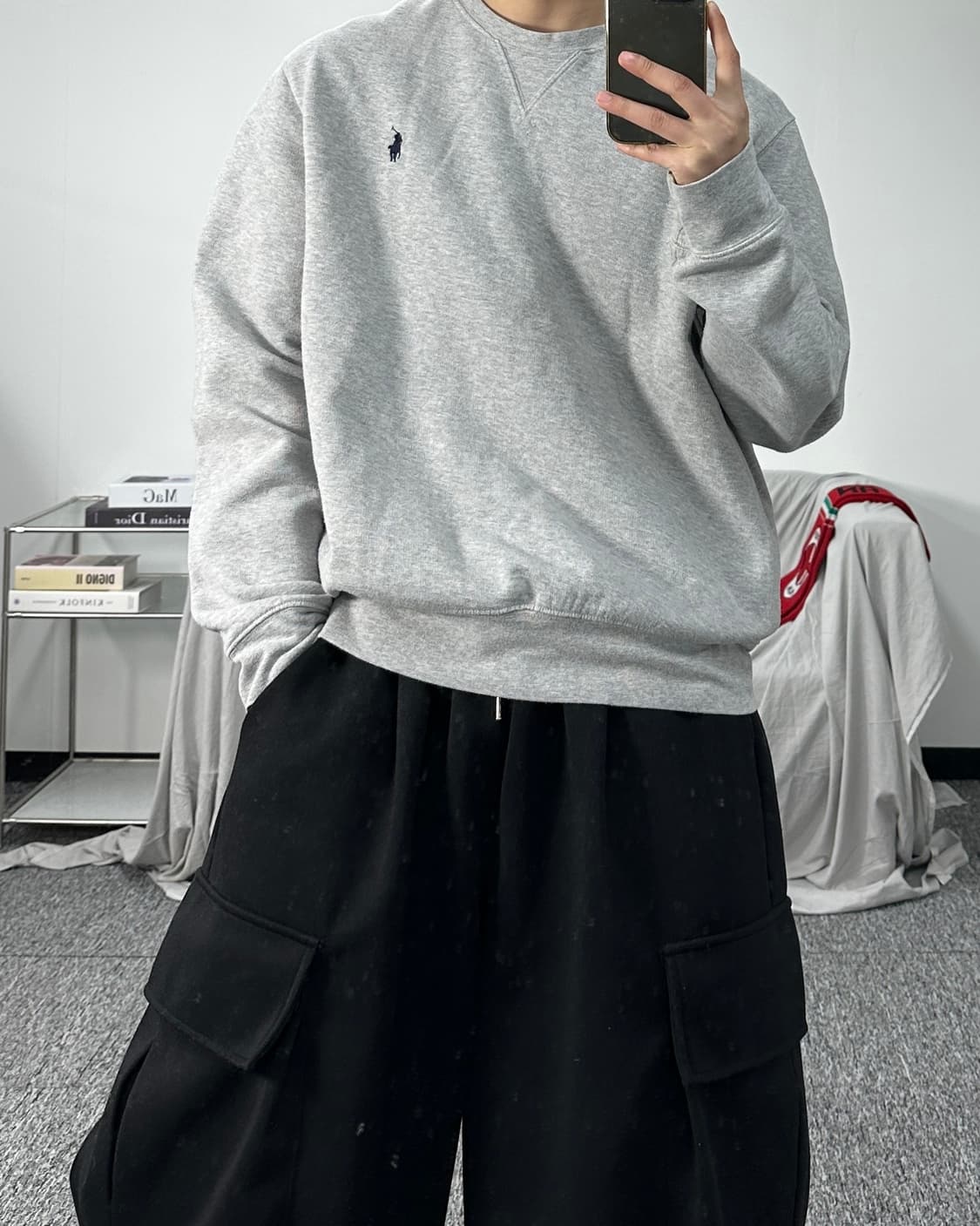폴로 랄프로렌 블랙포니 그레이 맨투맨 L 상품이미지3