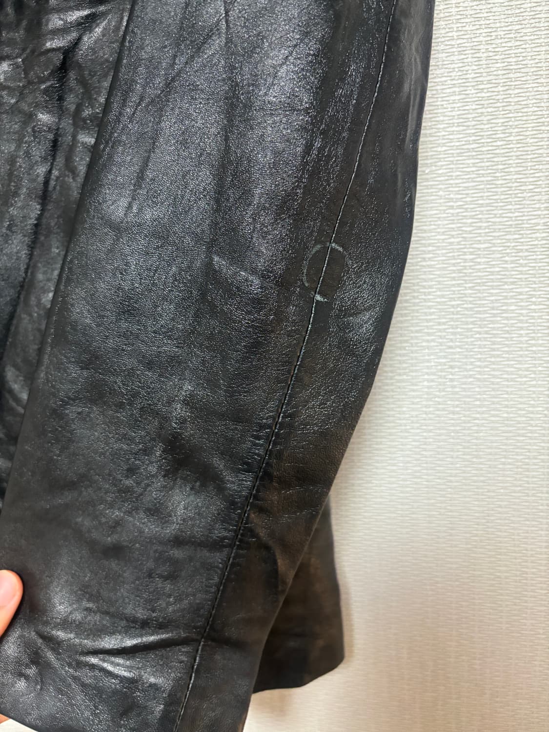 램스킨 슬림핏 레더 블레이저 상품이미지6