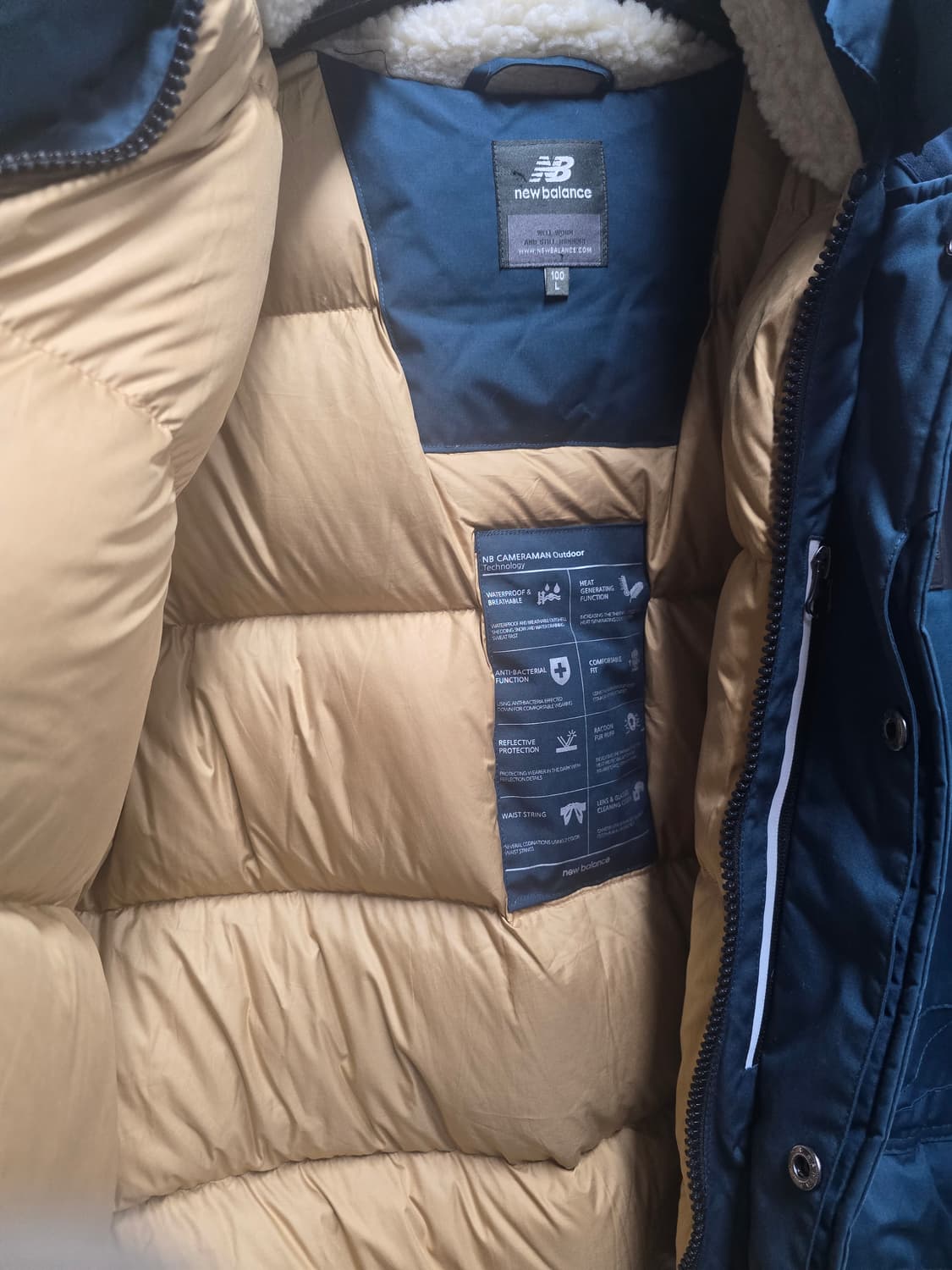뉴발란스 카메라맨 덕다운패딩 L(100) 상품이미지5