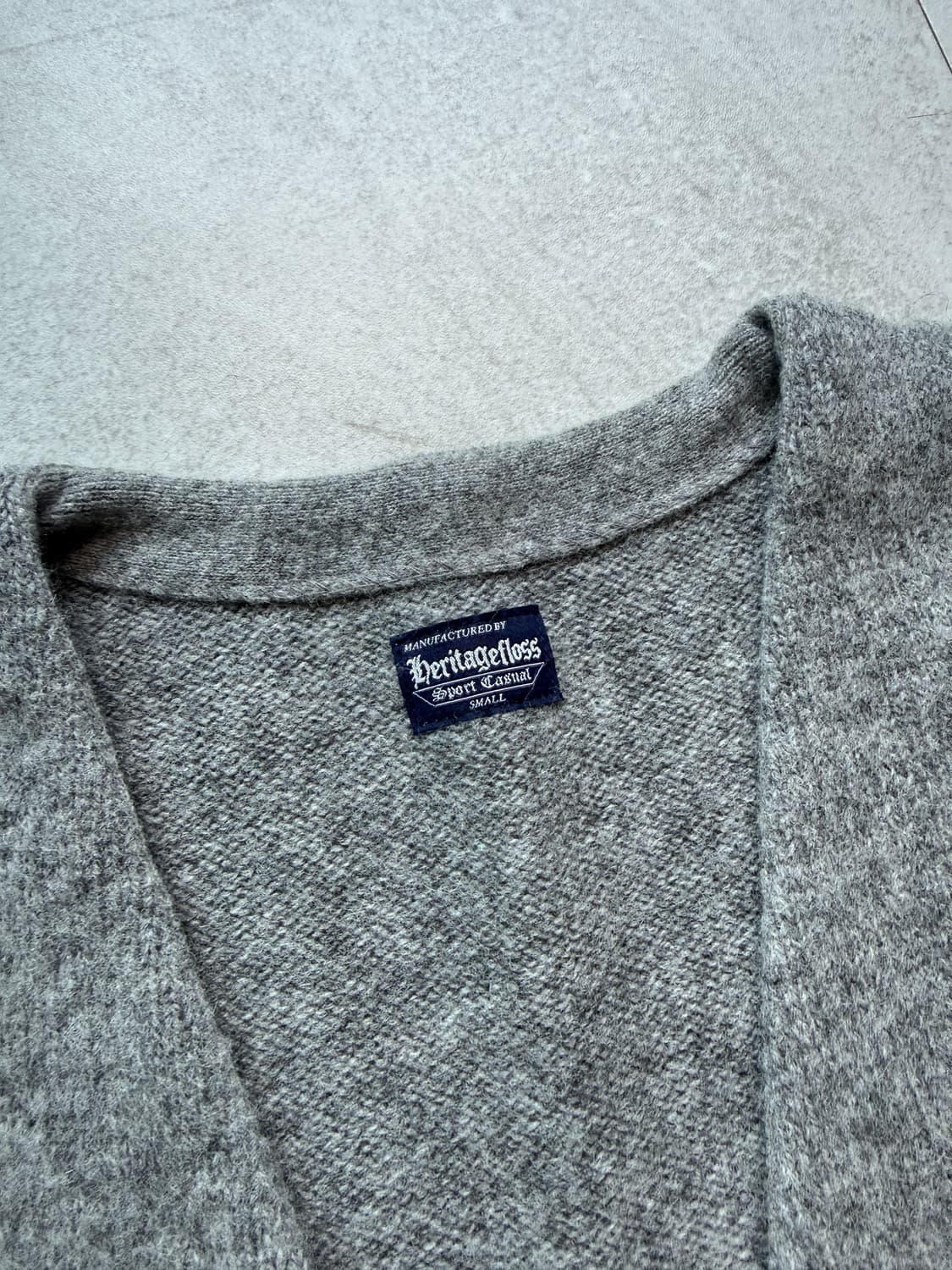 헤리티지플로스 쉐기독 가디건 그레이 S 상품이미지3