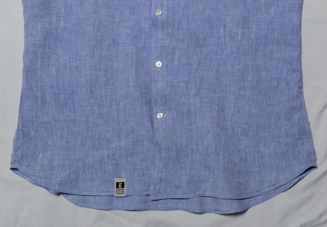 [105] ORIHICA 린넨 100% 7~8부 셔츠 (스카이블루) 상품이미지3