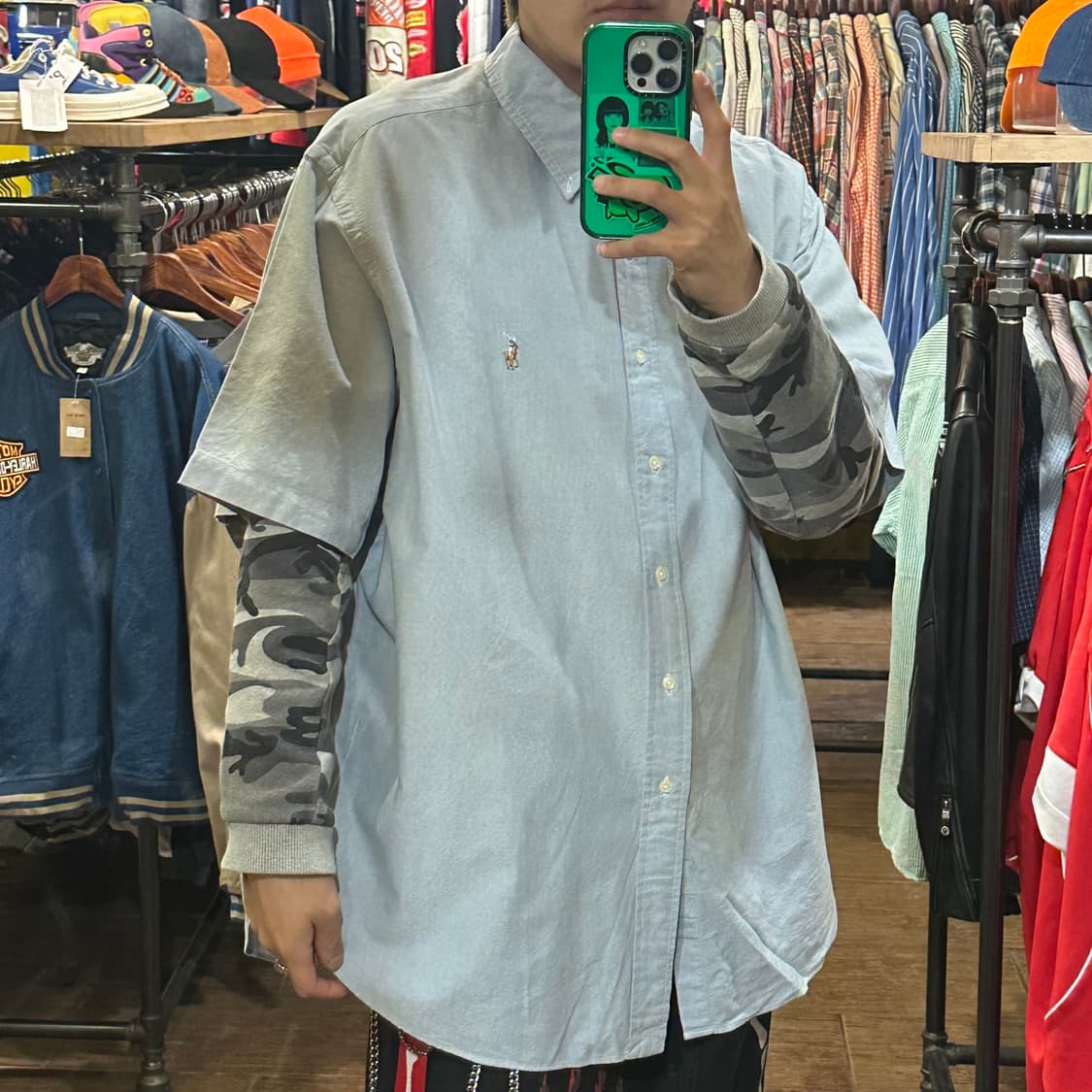 [HI] 폴로 랄프로렌 반팔셔츠 스카이블루 상품이미지4