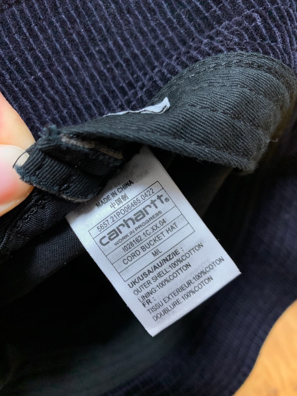 칼하트 코듀로이 버킷햇 새상품 상품이미지4