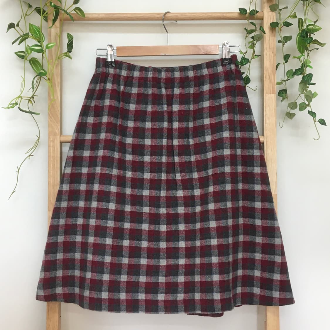 JPN/ 빈티지미디스커트 미디체크스커트 모리걸체크스커트  상품이미지2