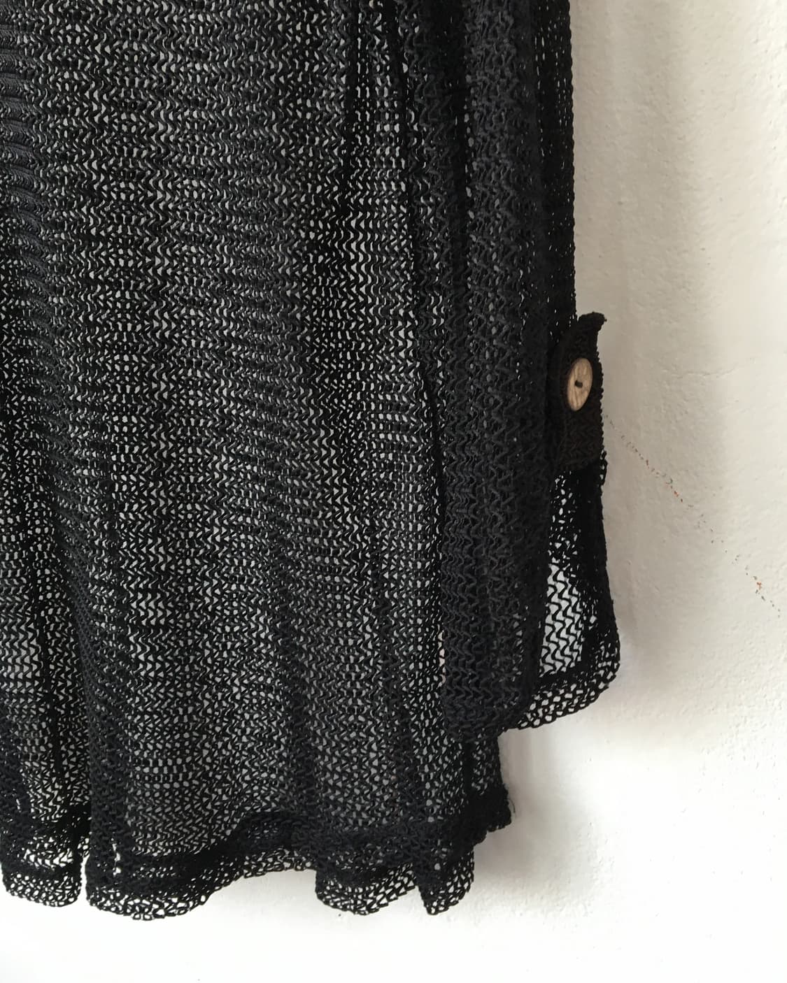 Button point mesh sleeve 상품이미지3