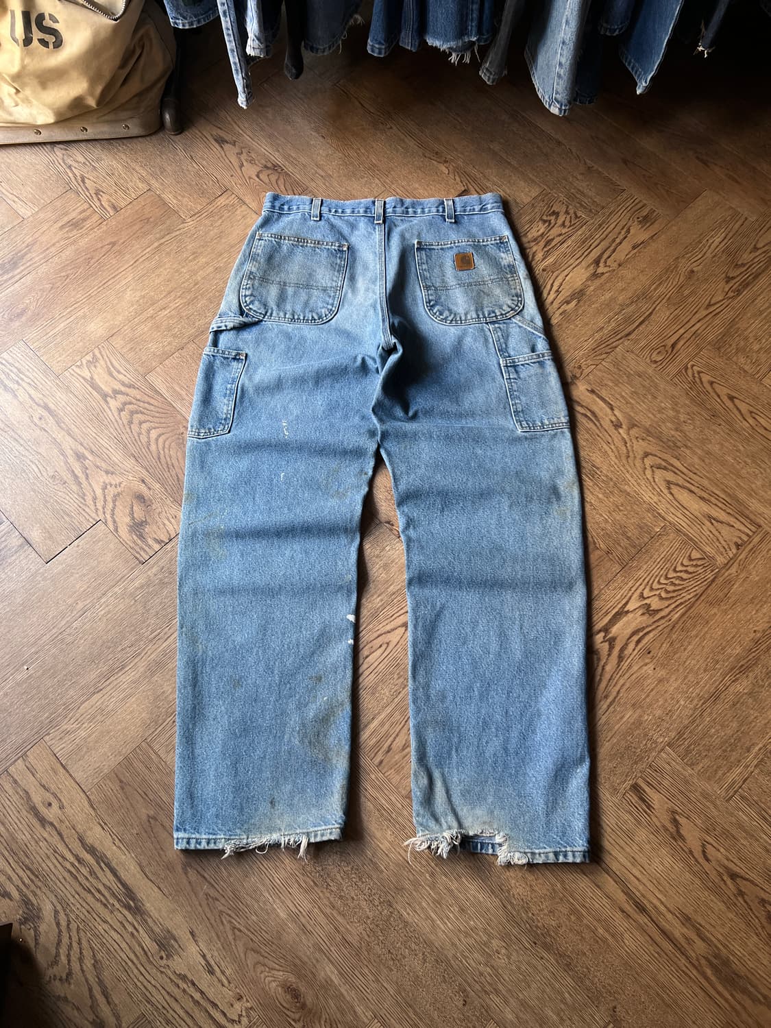 [34]칼하트 USA 더티워싱 싱글니 카펜터 워크 데님 팬츠 상품이미지8