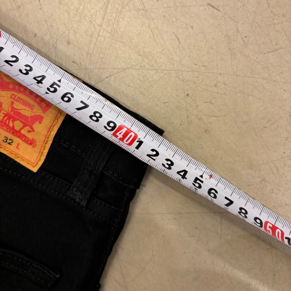 리바이스 505 커팅 블랙 반바지 상품이미지5