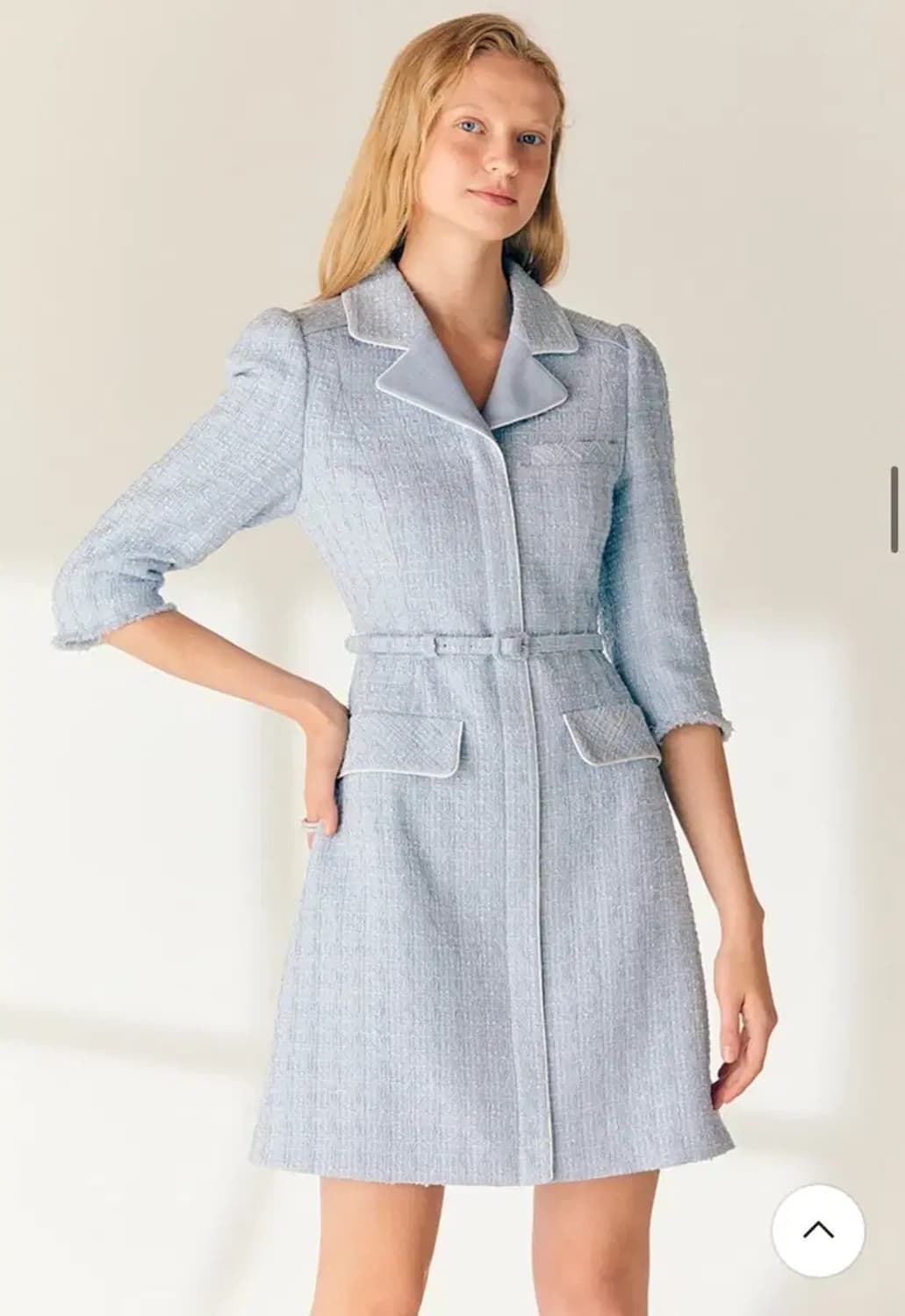 브라이드앤유 매디슨 노치드 카라 트위드 미니 드레스 상품이미지4