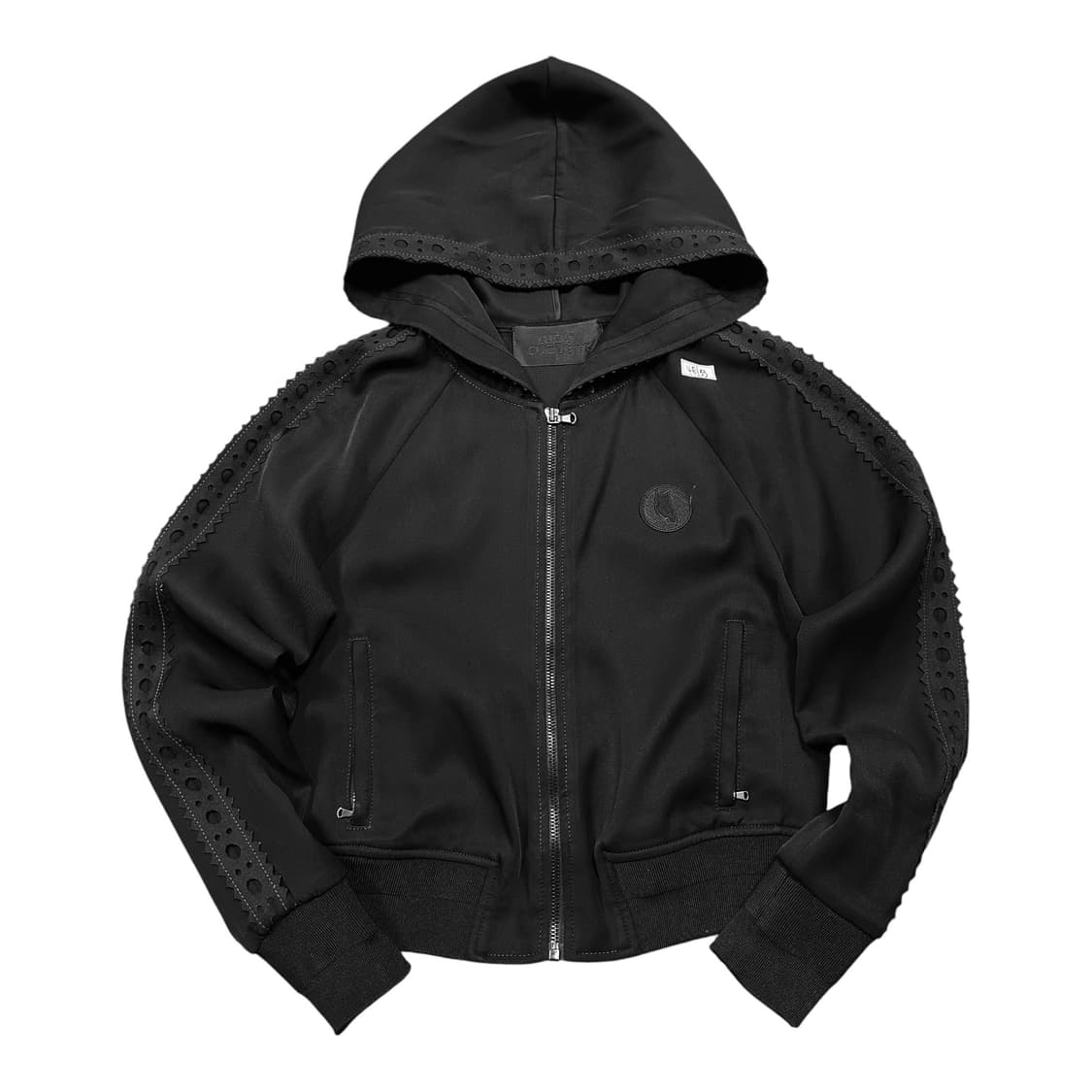 ✨ (바배) 럭키슈에뜨 레이스 블랙 크롭 후드 집업  상품이미지1