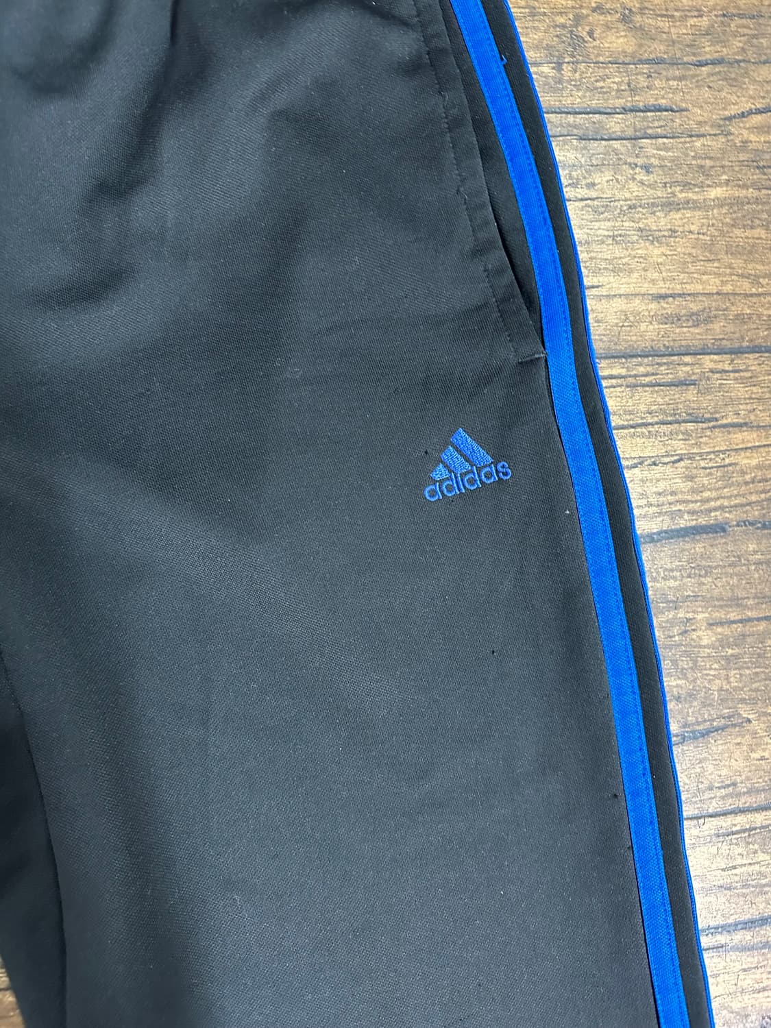 아디다스 삼선 트레이닝 조거바지 블랙/블루 L 상품이미지2