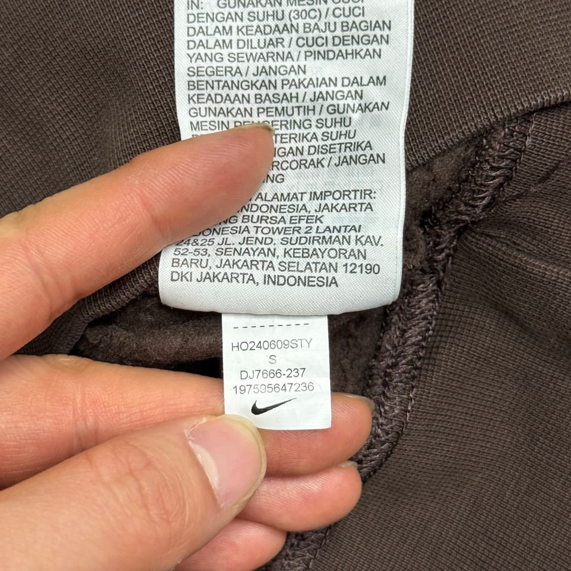 나이키 우먼 크롭 브라운 맨투맨 S 상품이미지7