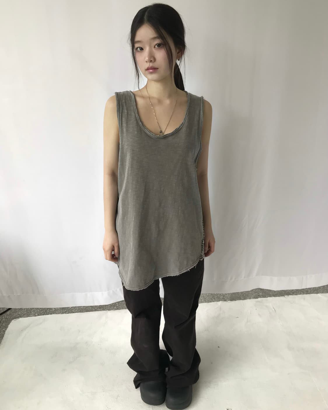 사이드 스티치 슬리브리스  상품이미지4