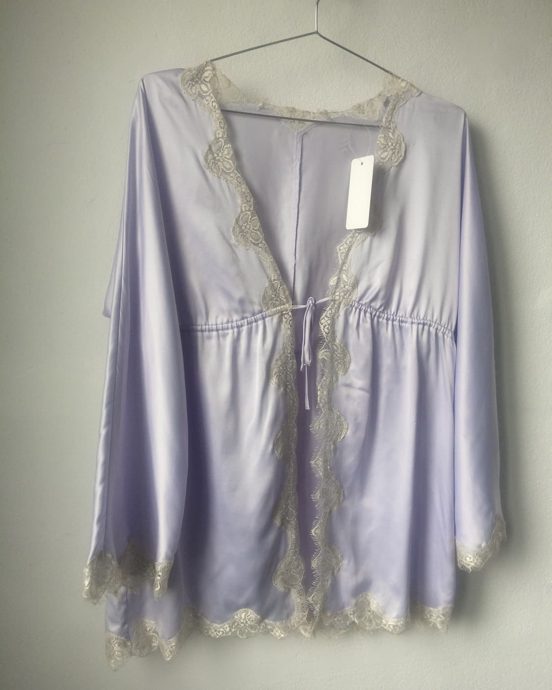 Lace trimming slip cardigan 상품이미지4