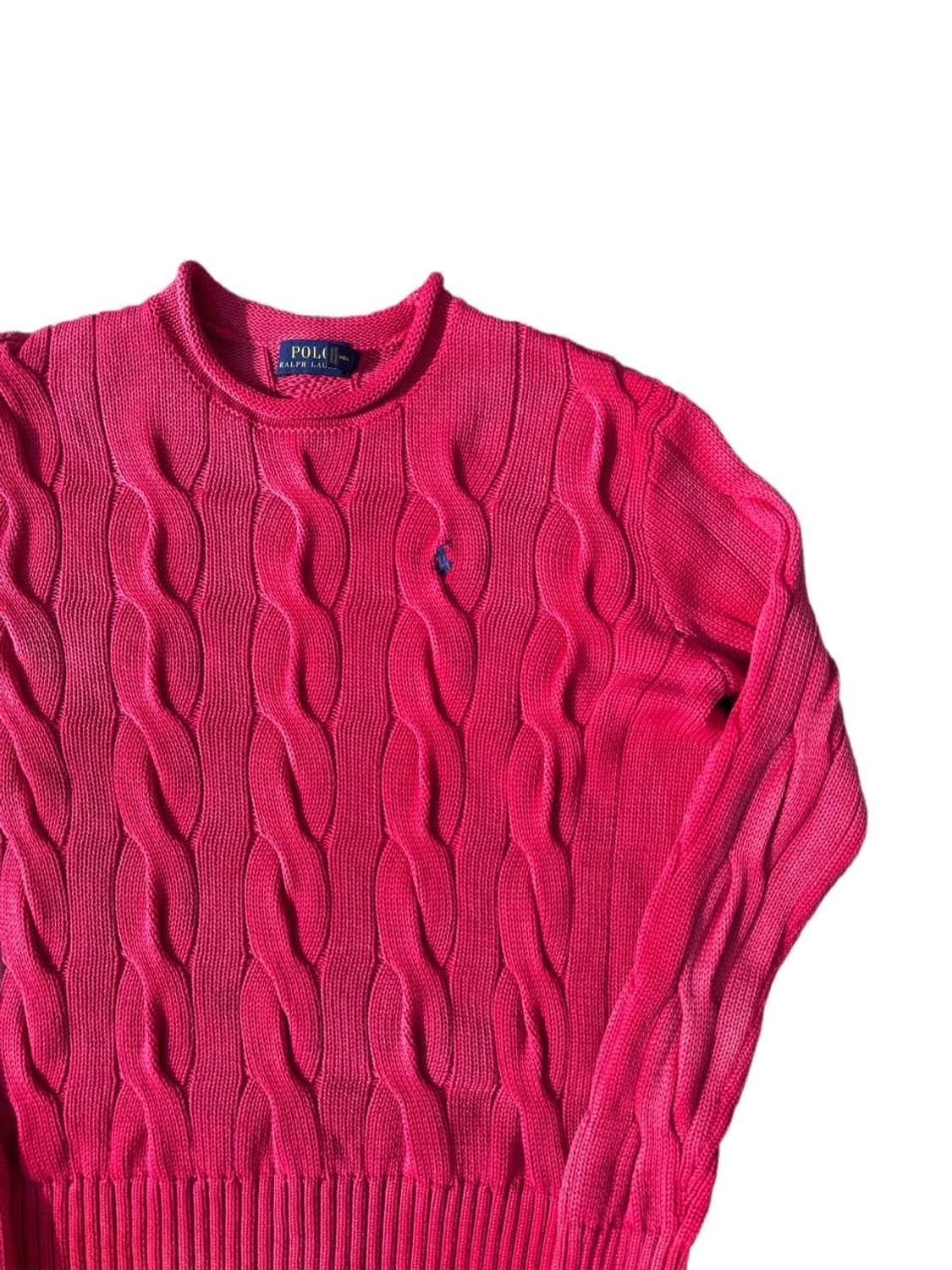 PRL roll neck cable cotton knit 상품이미지3