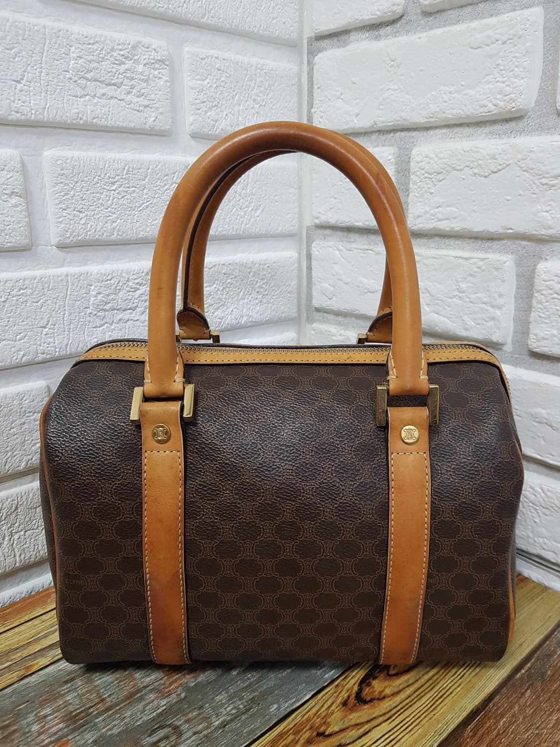 [정품] 셀린느 마카담 미니 보스턴백 브라운 상품이미지3