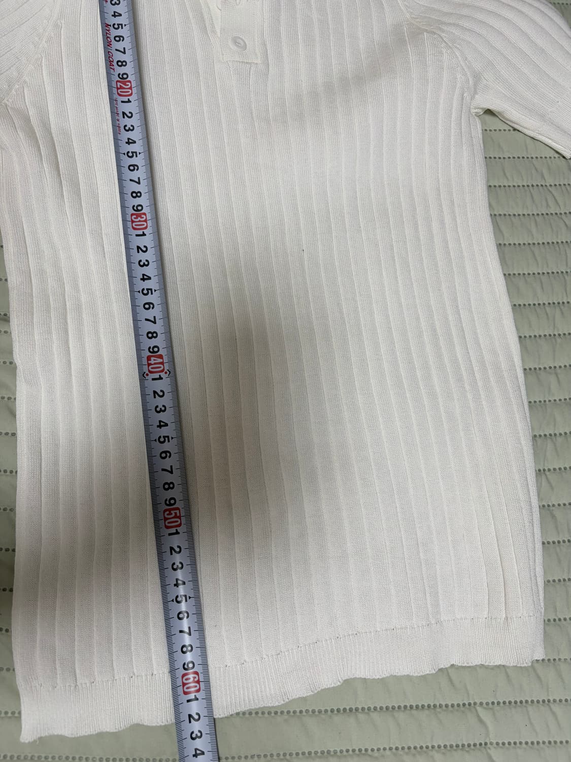 머슬핏 골지 니트 반팔 카라티 상품이미지3