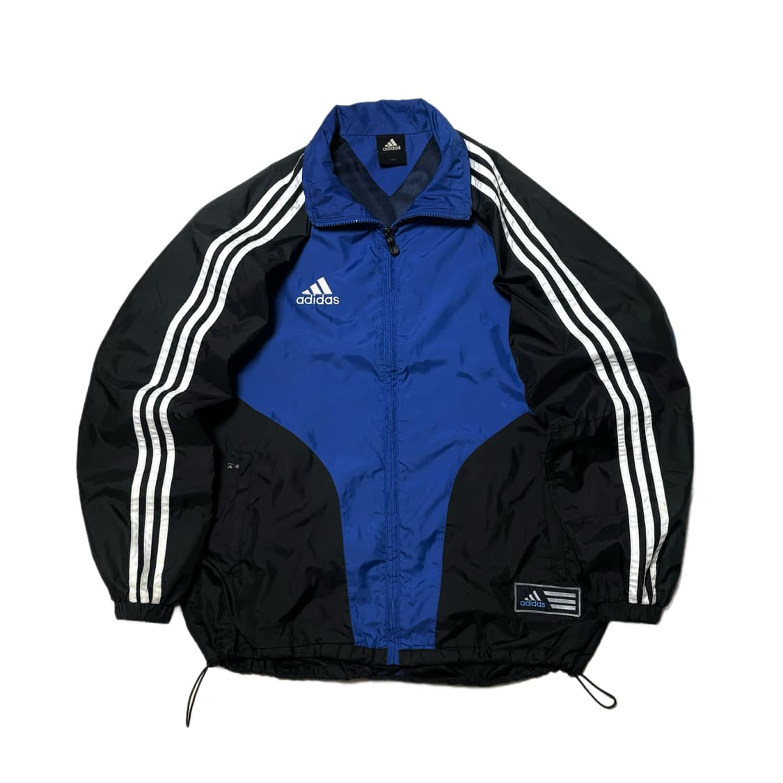 L 아디다스 오버핏 올드스쿨 바람막이 자켓 블루 블랙 상품이미지1